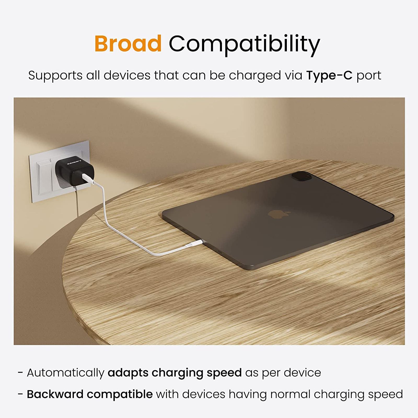 ambrane Raap M20 20W Type C Fast Charger (Adapter Only, Black)_5