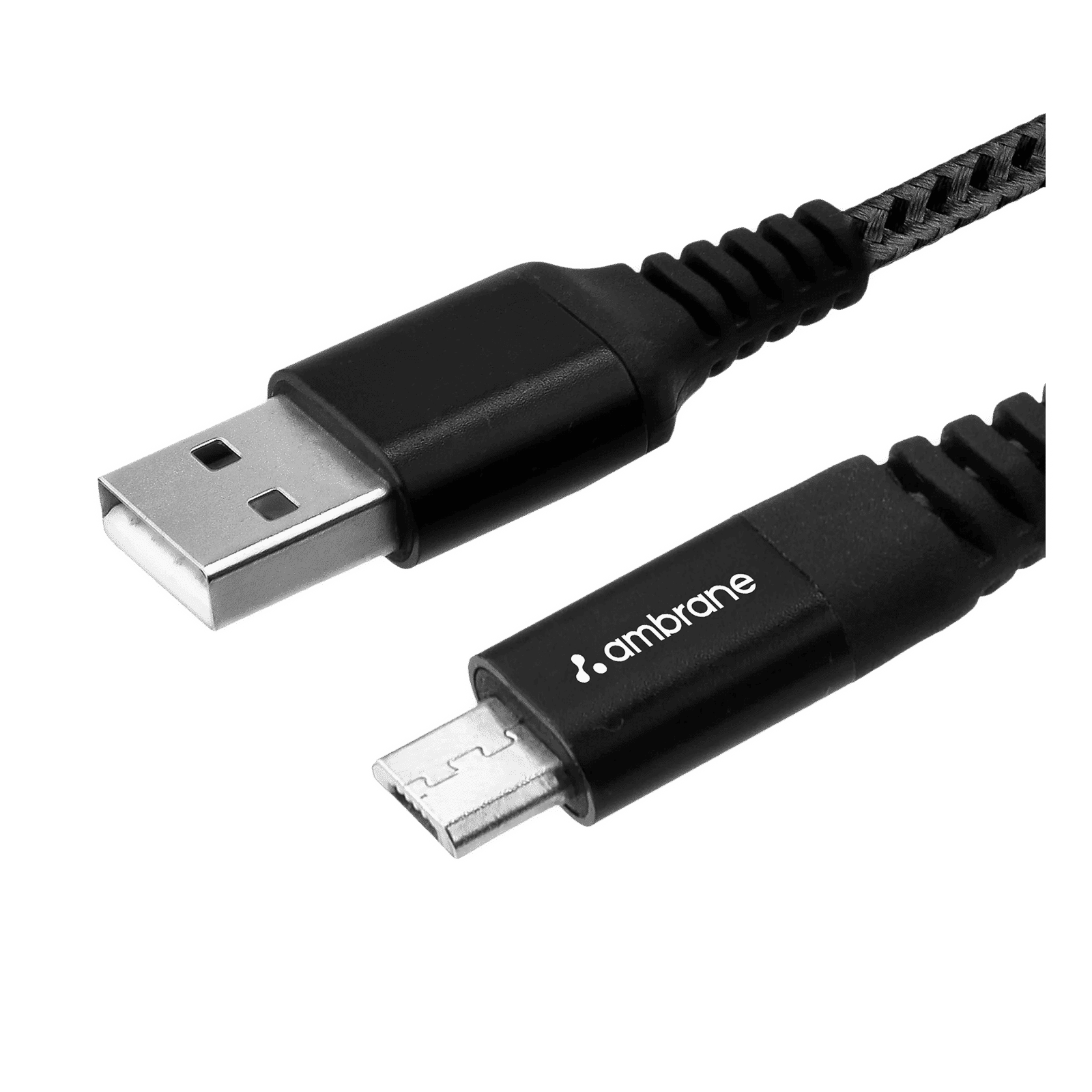 ambrane Type A to Micro USB 4.92 Feet (1.5M) Cable (Quick Charge 2.0 / 3.0, Black/Grey)_4