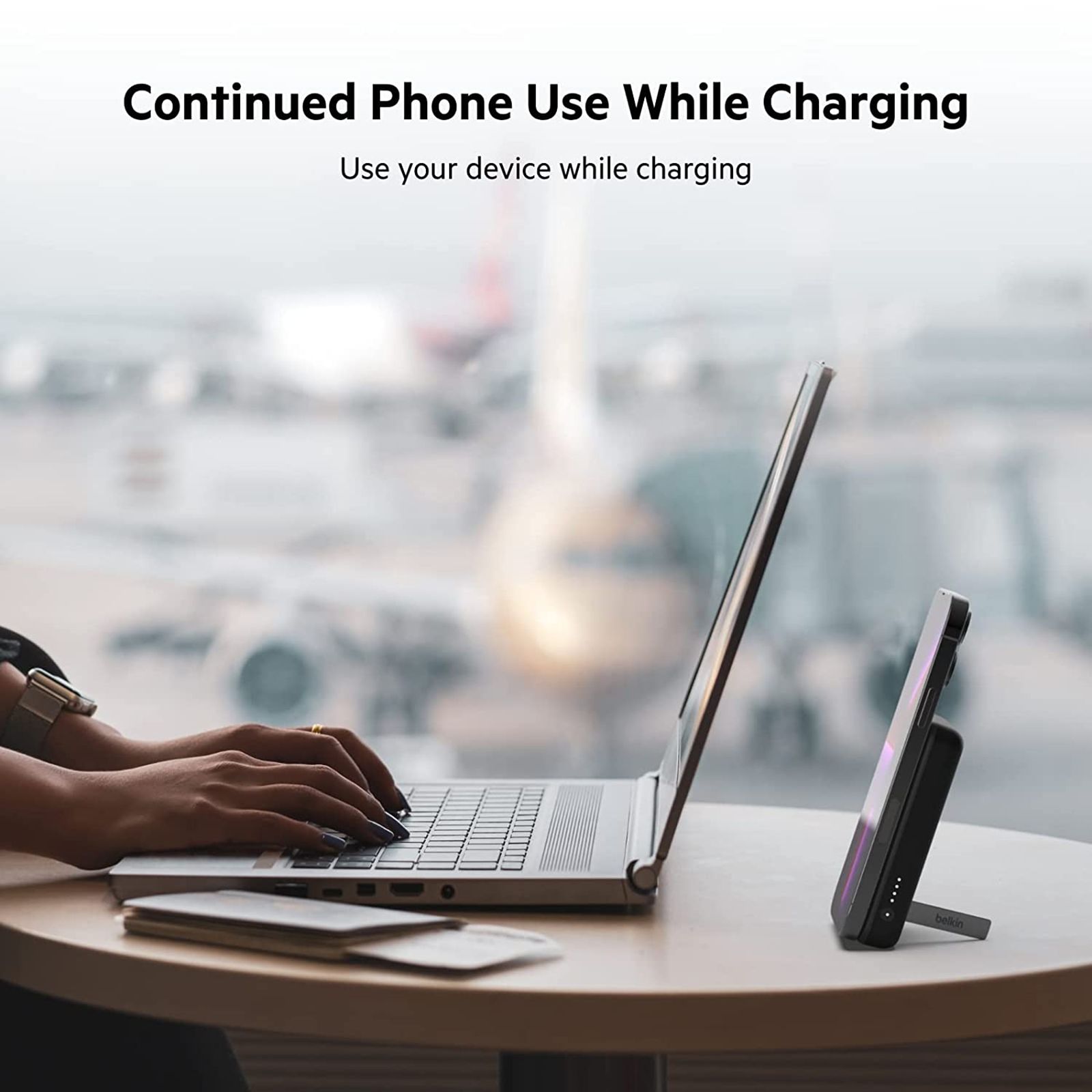 belkin BoostCharge 5000 mAh 10W Fast Charging Power Bank (1 Type C Port, Wireless Charging, Black)_11
