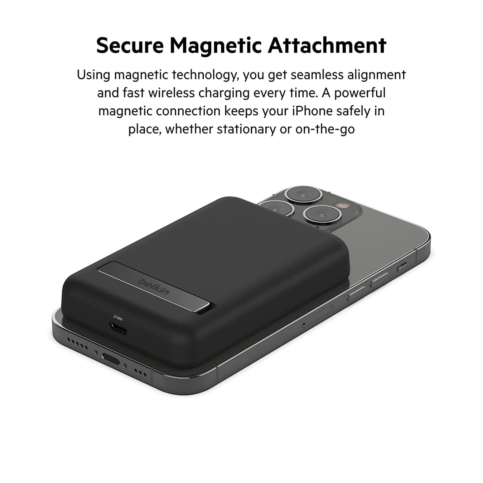 belkin BoostCharge 5000 mAh 10W Fast Charging Power Bank (1 Type C Port, Wireless Charging, Black)_14