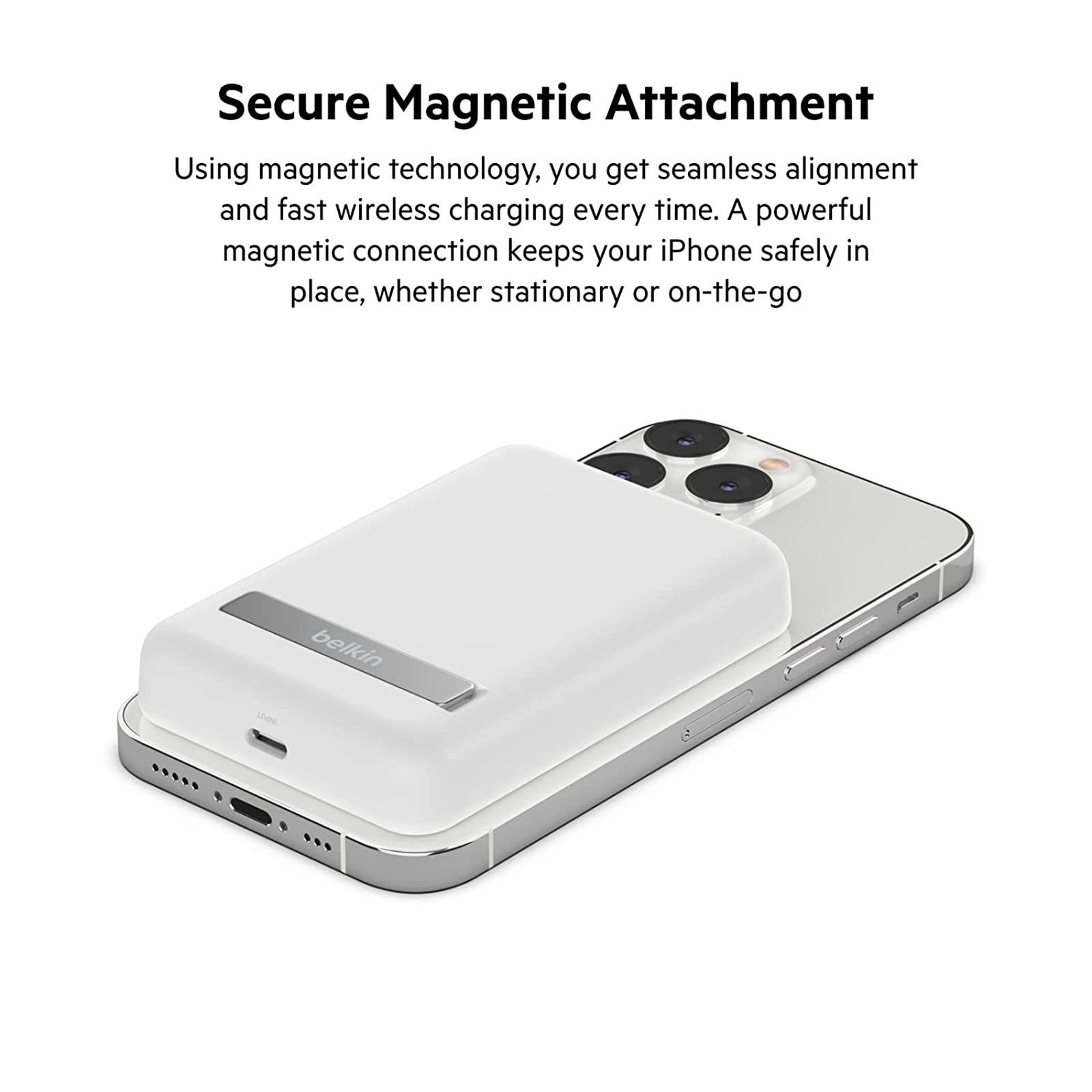 belkin BoostCharge 5000 mAh 10W Fast Charging Power Bank (1 Type C Port, Wireless Charging, White)_9