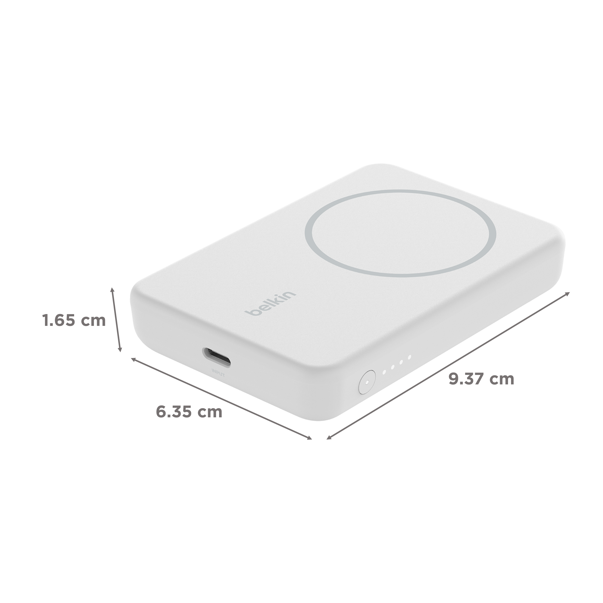 belkin BoostCharge 5000 mAh 10W Fast Charging Power Bank (1 Type C Port, Wireless Charging, White)_2