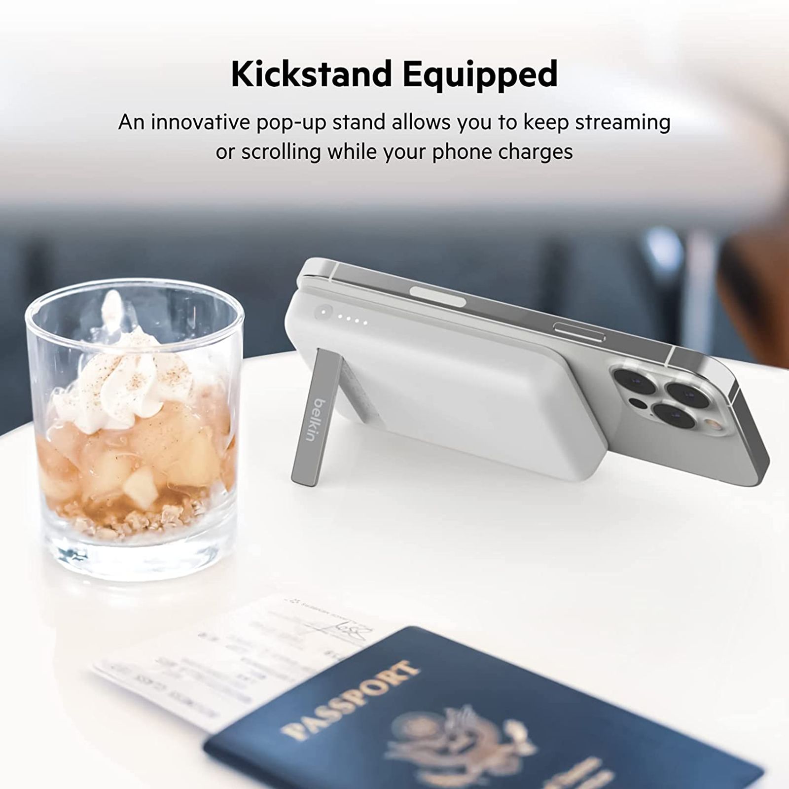 belkin BoostCharge 5000 mAh 10W Fast Charging Power Bank (1 Type C Port, Wireless Charging, White)_7