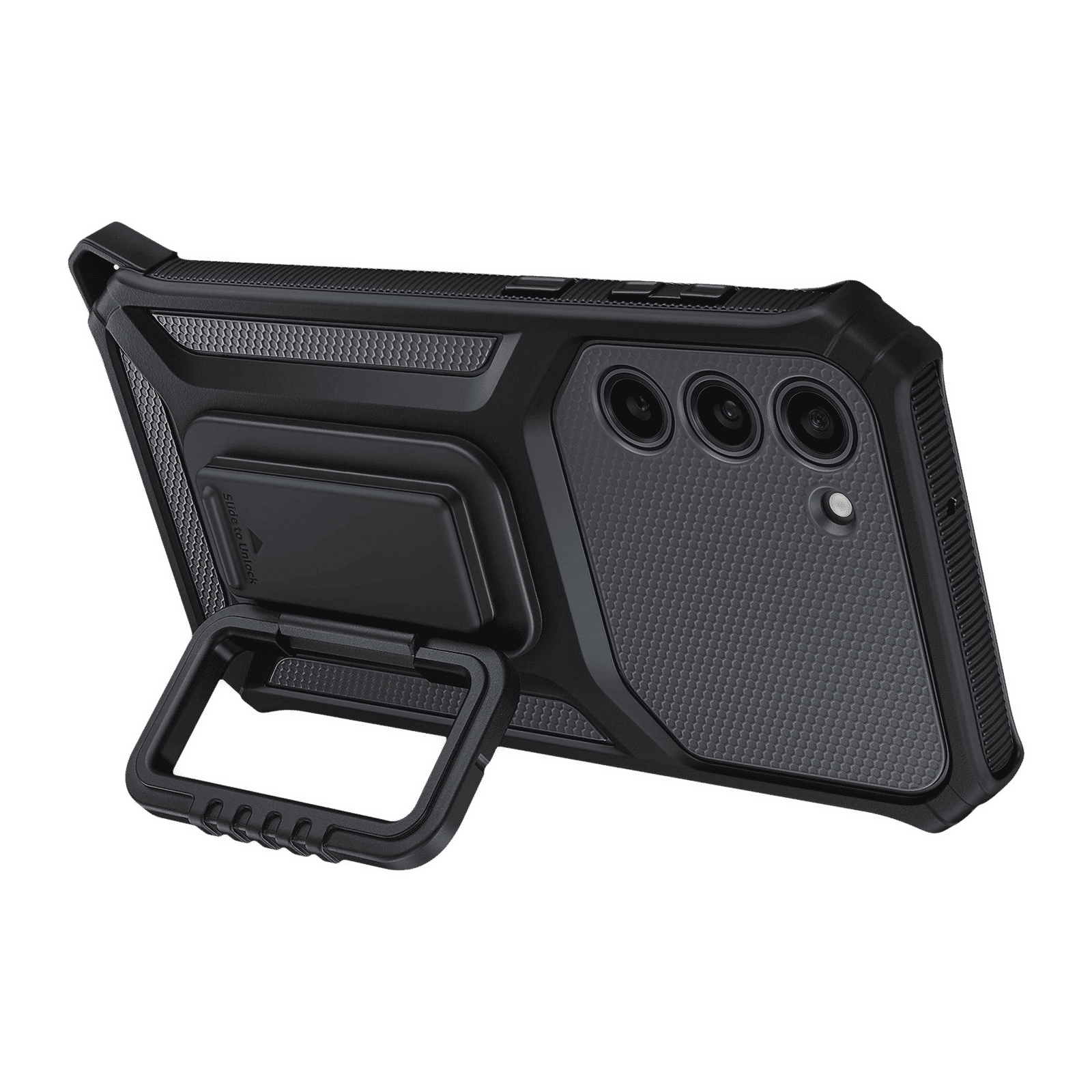 SAMSUNG Rugged Hard Recycled Back Case for Galaxy S23 Plus (Card Holder Pocket, Black)_4