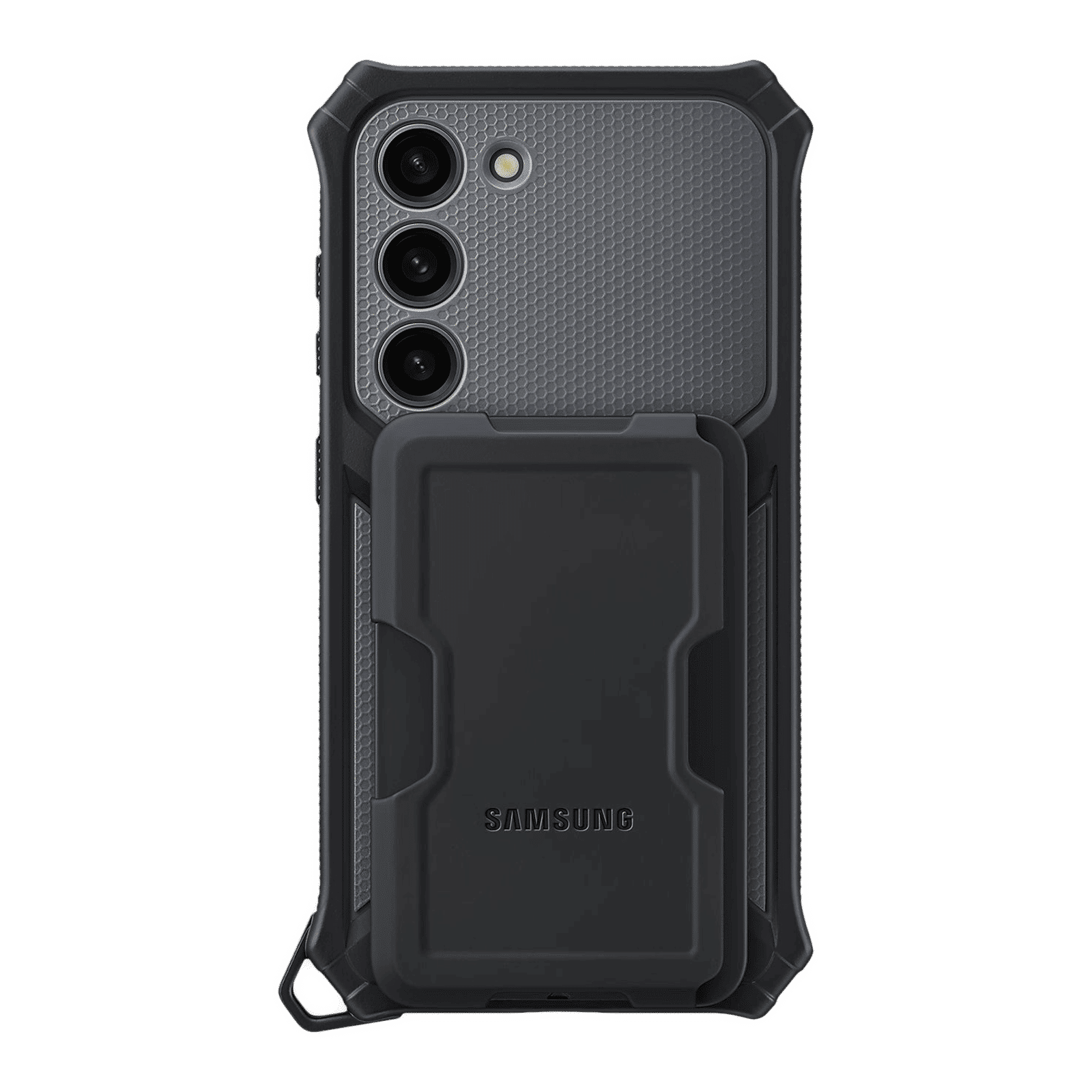 SAMSUNG Gadget Hard Recycled Back Case With Stand for Galaxy S23 (Scratch Resistant, Black)_1