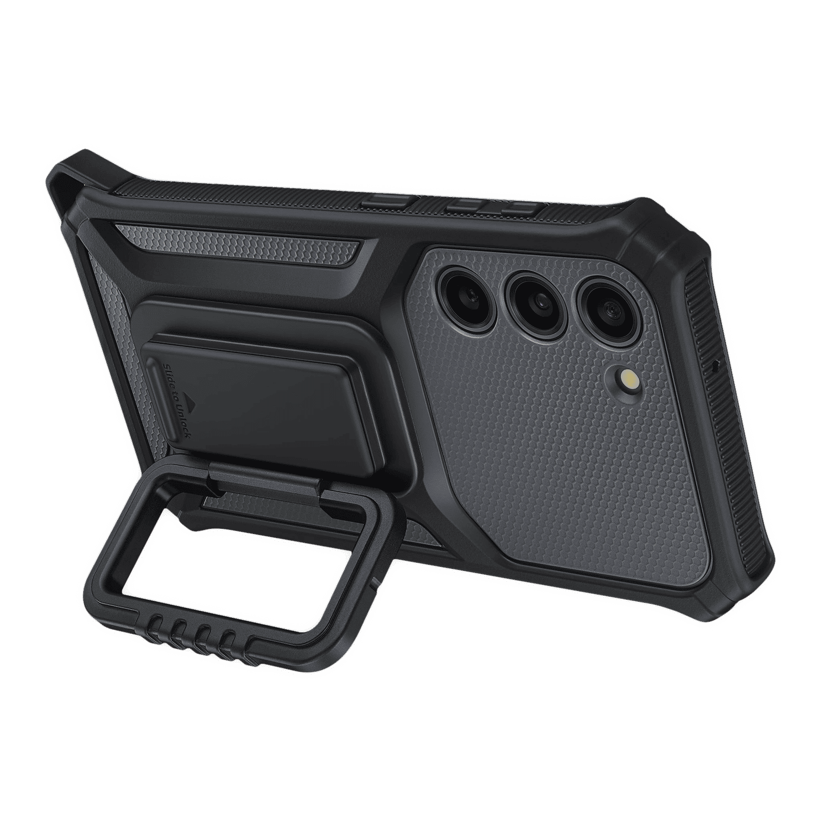 SAMSUNG Gadget Hard Recycled Back Case With Stand for Galaxy S23 (Scratch Resistant, Black)_3