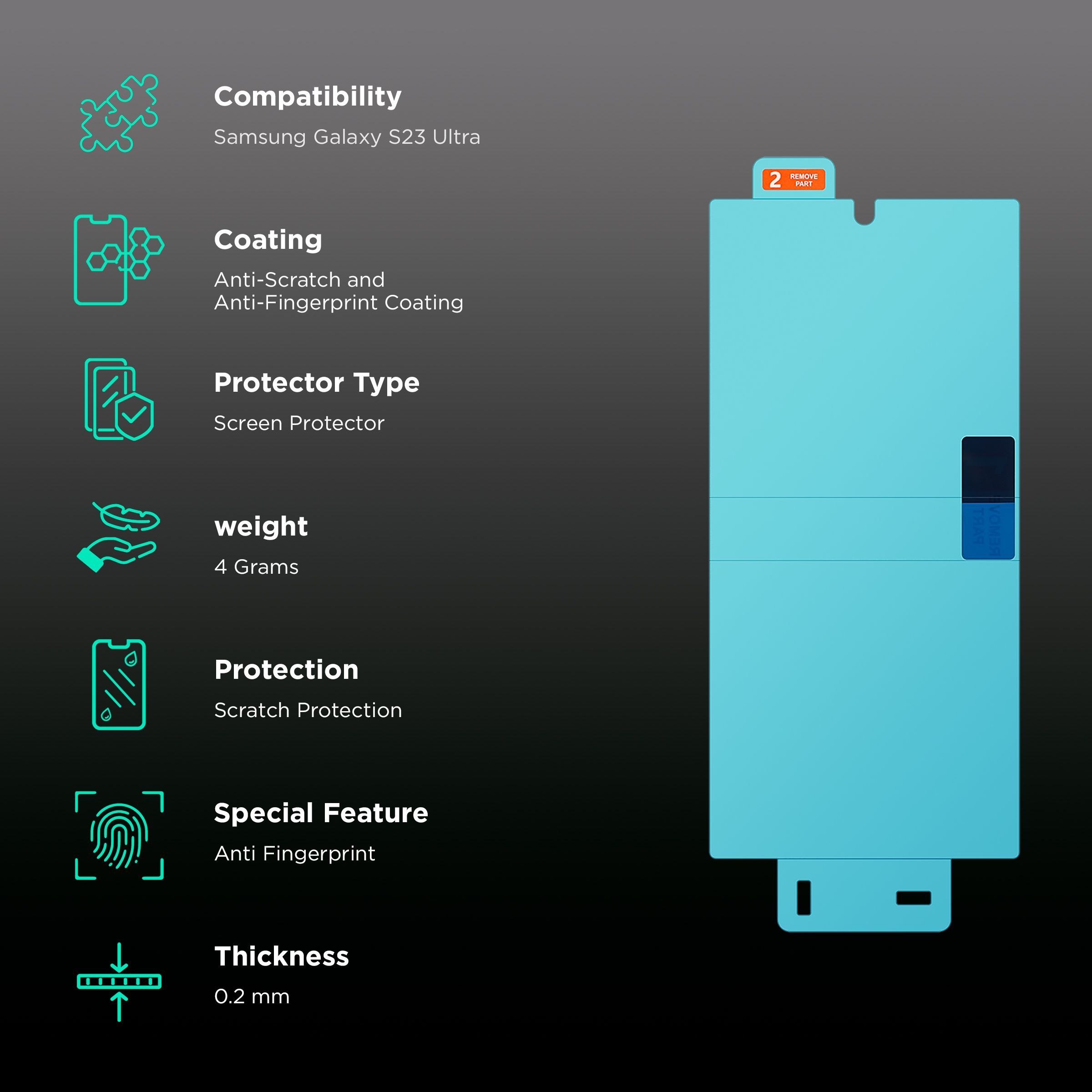 SAMSUNG Screen Protector for Galaxy S23 Ultra (Anti Fingerprint) SAMSUNG Screen Protector for Galaxy S23 Ultra (Anti Fingerprint)_3