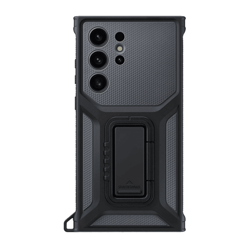SAMSUNG Rugged Case with Stand for Galaxy S23 Ultra (Comfortable Grip, Black)_5