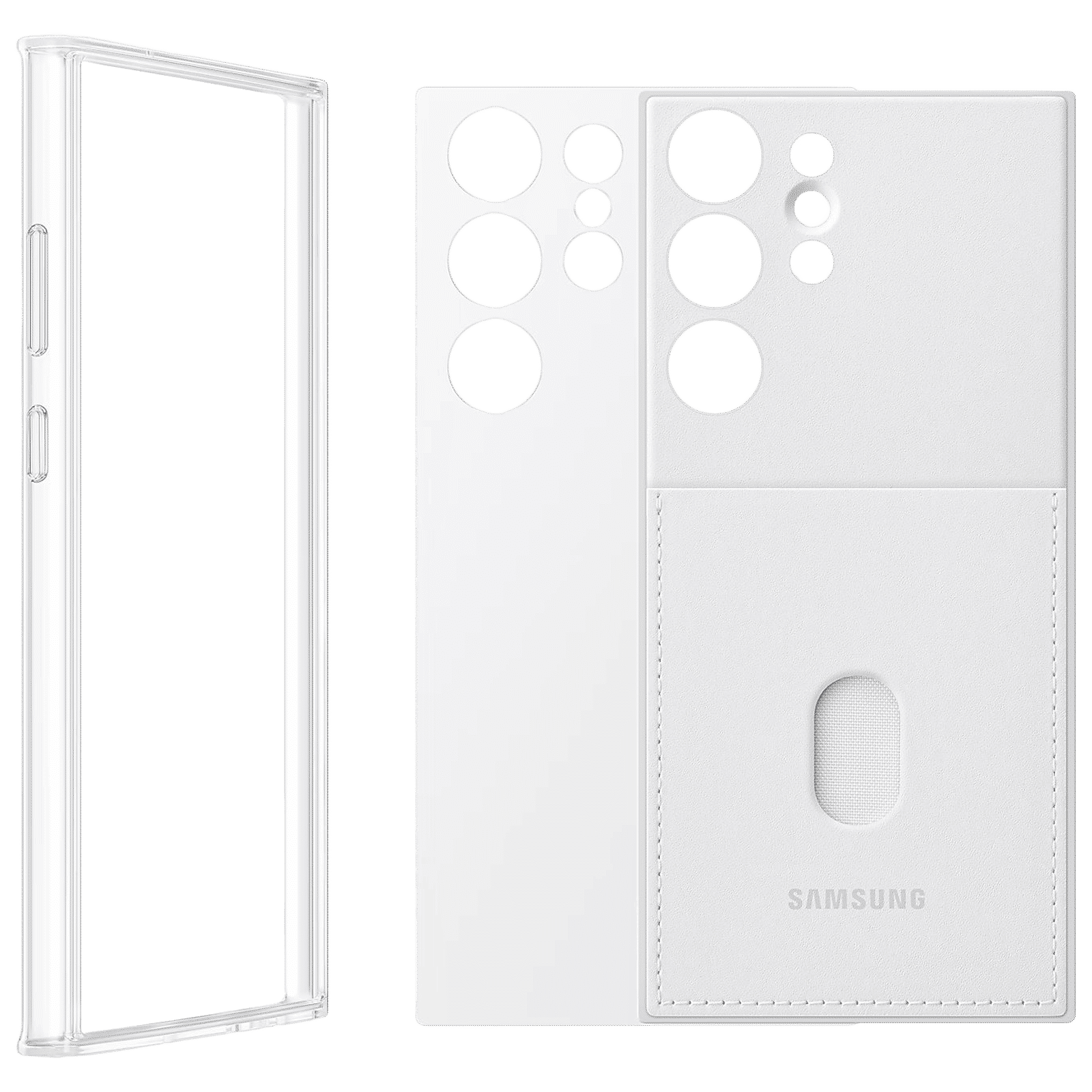 SAMSUNG Soft Bio Back Case for Galaxy S23 Ultra (Card Holder, White)_1