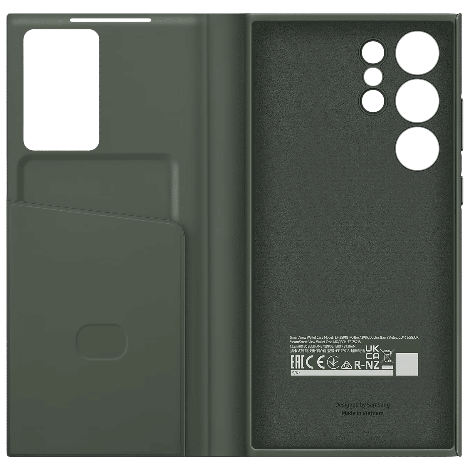 SAMSUNG Wallet Case for Galaxy S23 Ultra (Smart View, Khaki)_3