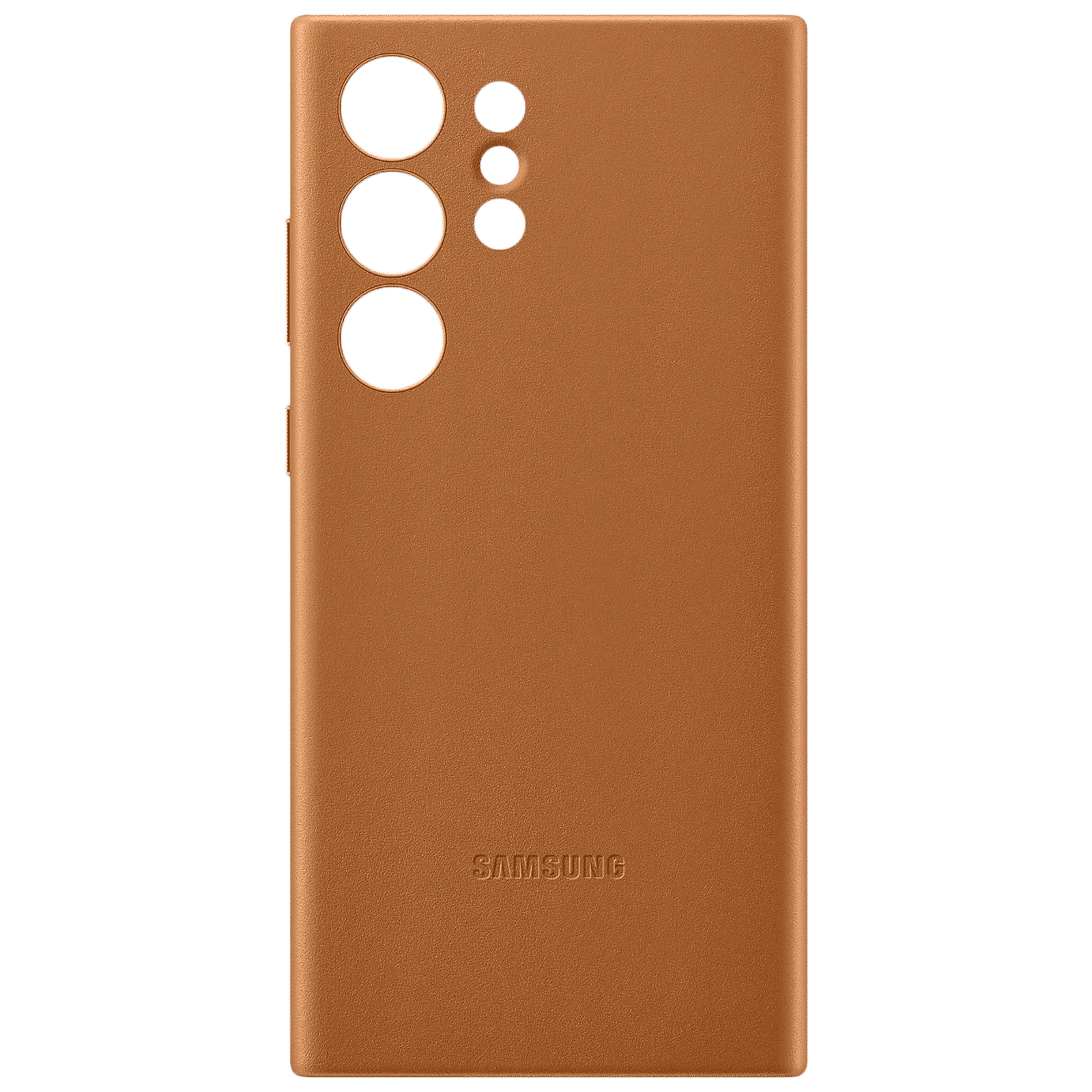 SAMSUNG Leather Back Case for Galaxy S23 Ultra (Camel)_1