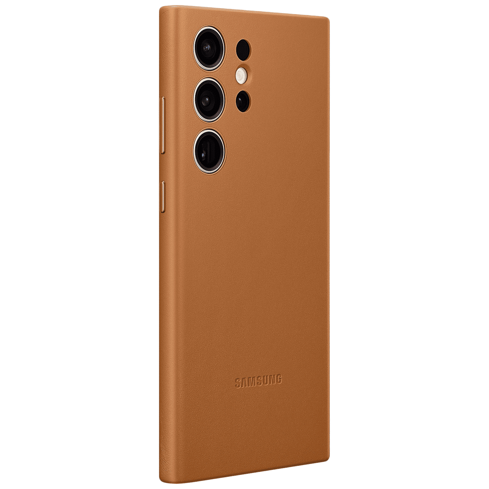 SAMSUNG Leather Back Case for Galaxy S23 Ultra (Camel)_3