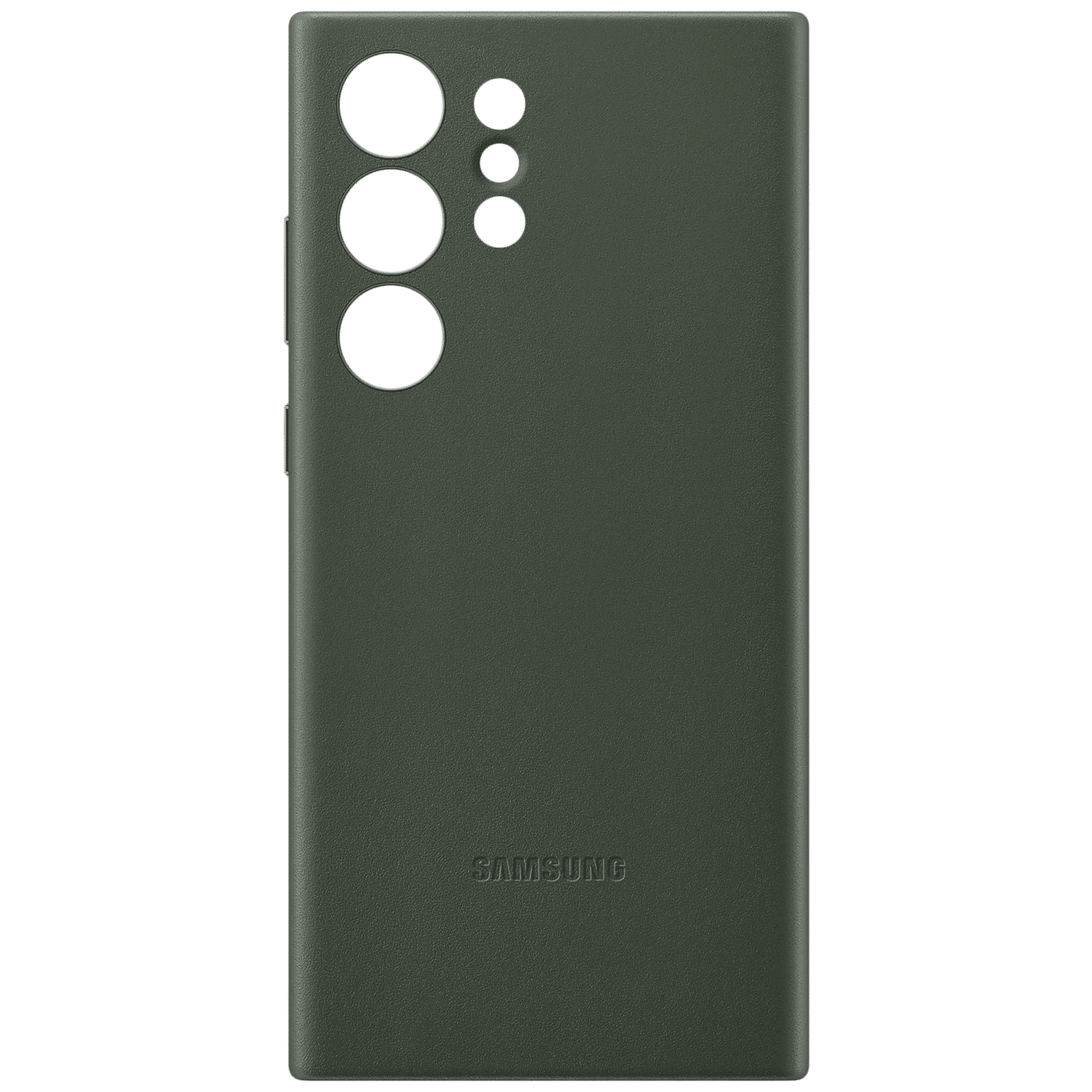 SAMSUNG Leather Back Case for Galaxy S23 Ultra (Snug Fit, Green)_1