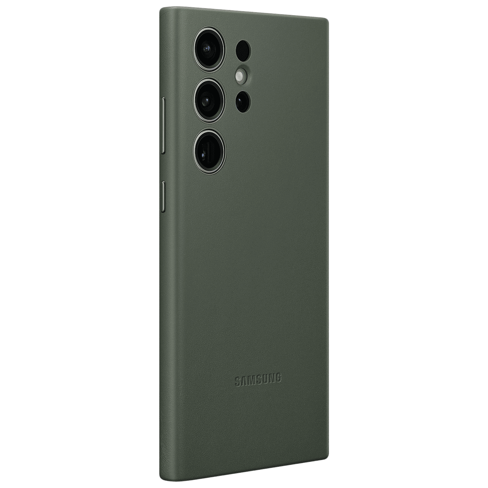 SAMSUNG Leather Back Case for Galaxy S23 Ultra (Snug Fit, Green)_3