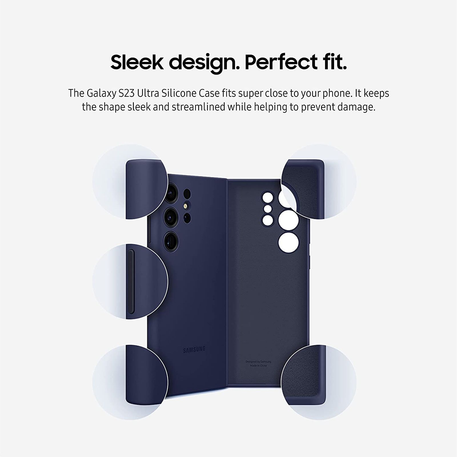 SAMSUNG Soft Silicone Back Case for Galaxy S23 Ultra (Smooth Grip, Navy)_8