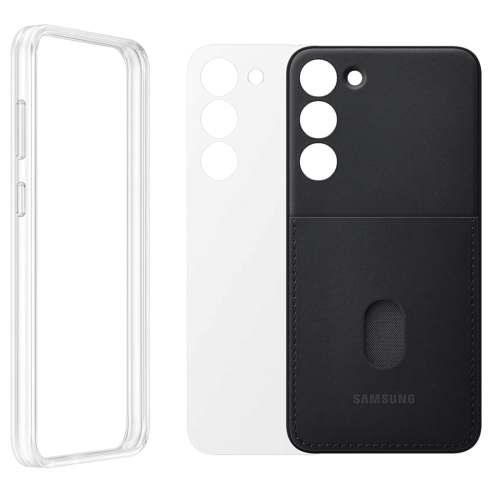 SAMSUNG Frame Case for Galaxy S23 Plus (Pull Out Card Holder, Black)_1