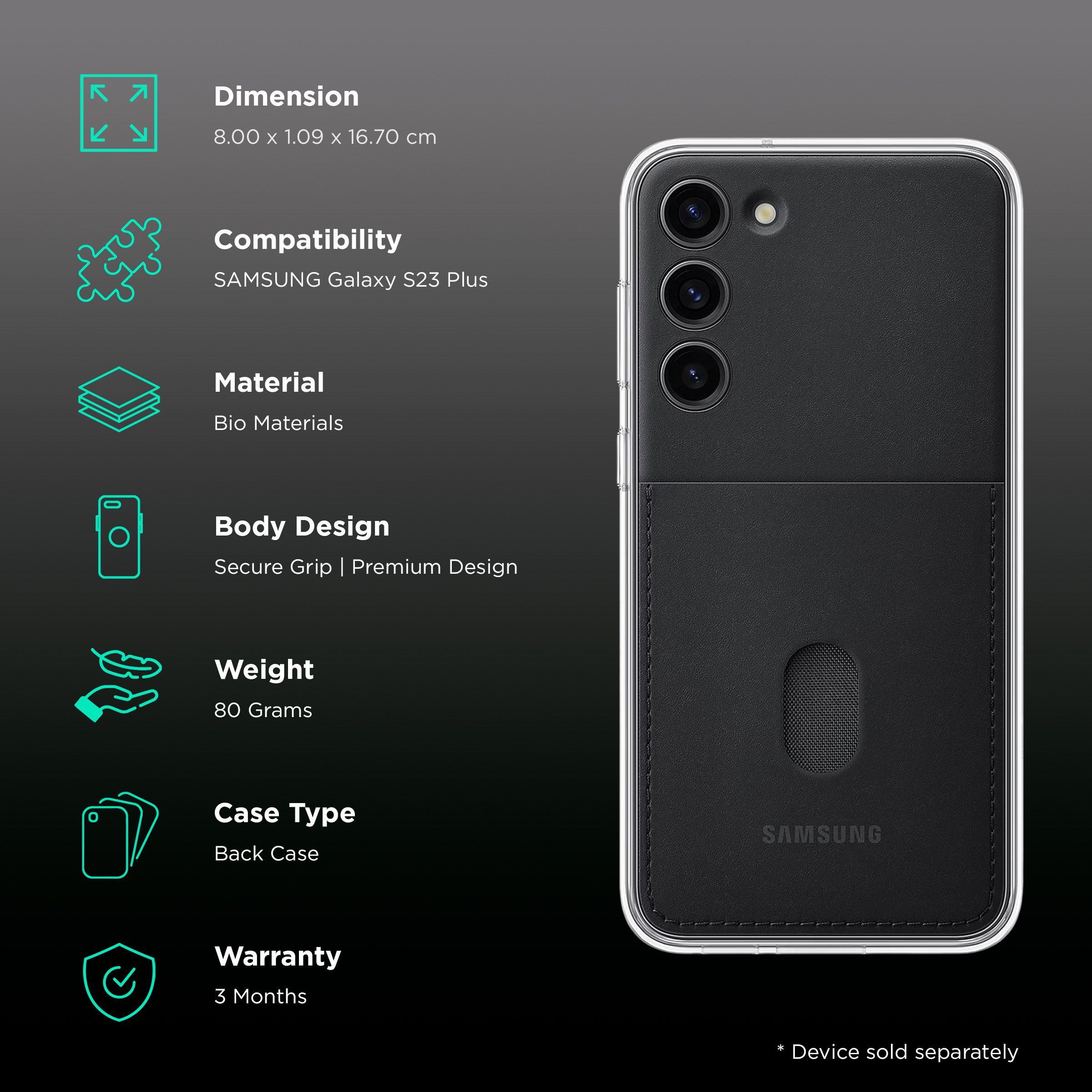 SAMSUNG Frame Case for Galaxy S23 Plus (Pull Out Card Holder, Black)_2