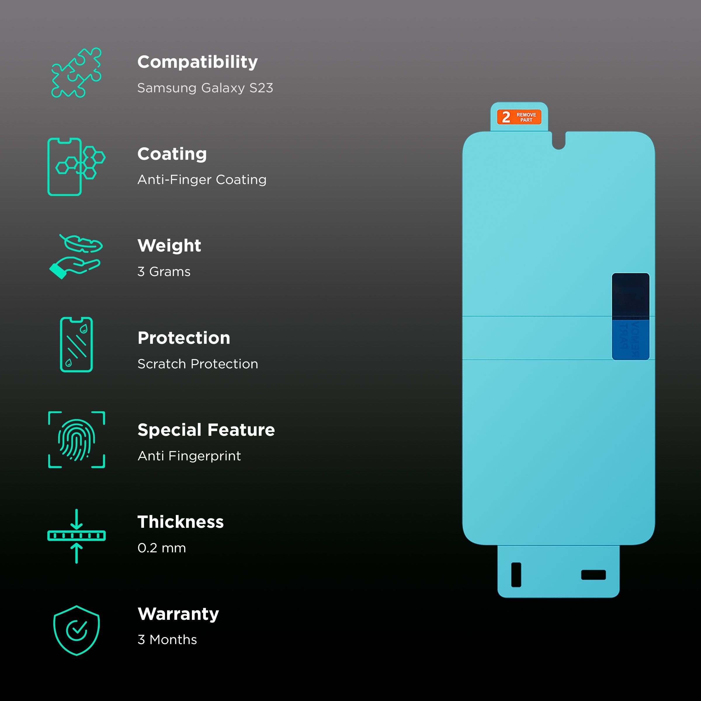 SAMSUNG Screen Protector for Galaxy S23 (Smudge Resistant, Transparent) SAMSUNG Screen Protector for Galaxy S23 (Smudge Resistant, Transparent)_3