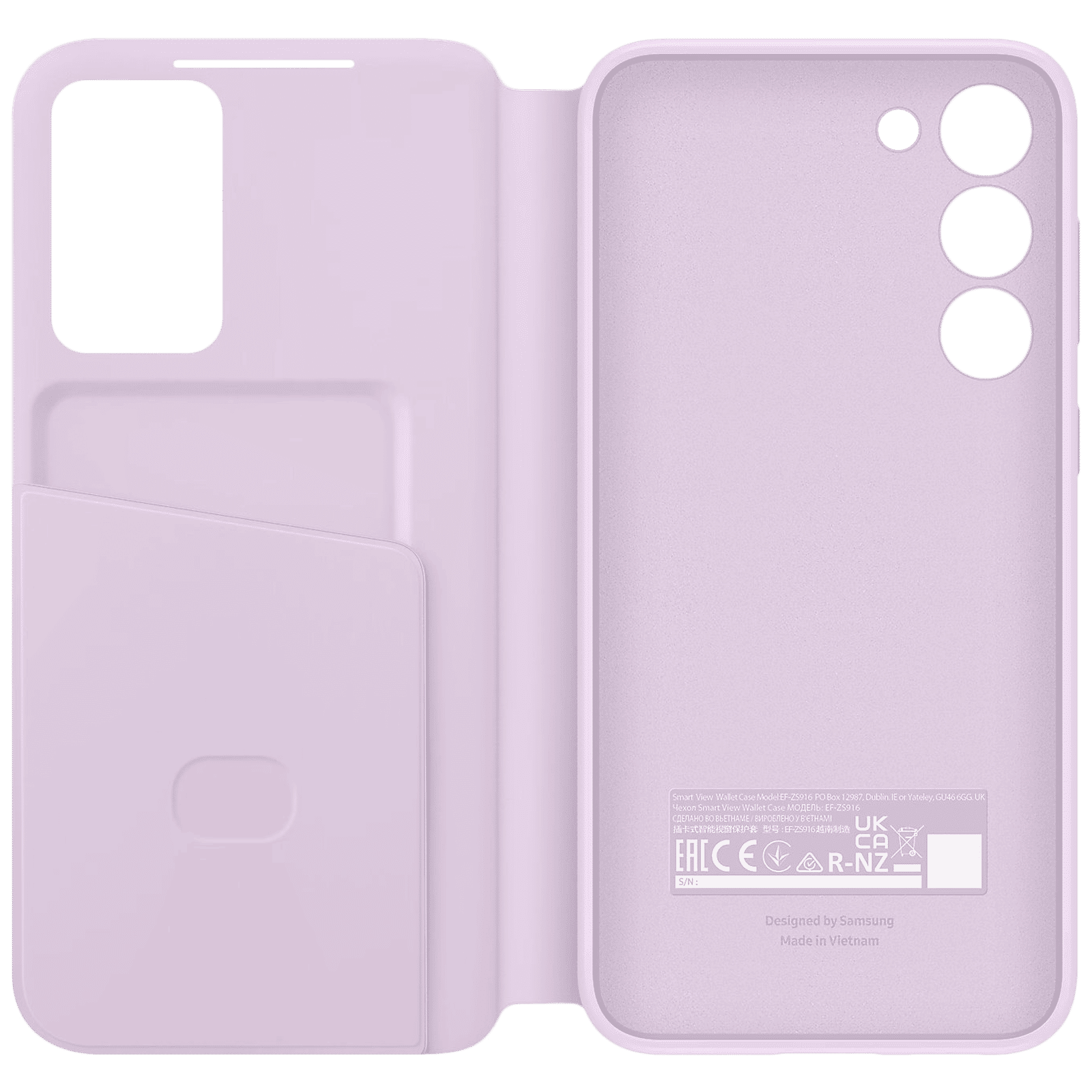 SAMSUNG Soft Recycled Bio Back Case for Galaxy S23 Plus (Smart View, Lavender)_3