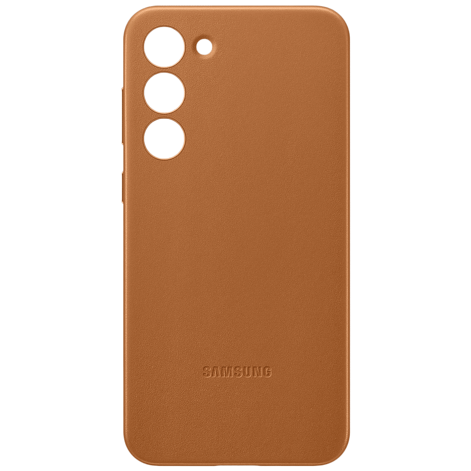 SAMSUNG Soft Leather Back Cover for SAMSUNG Galaxy S23+ (Secure Fit, Camel)_1
