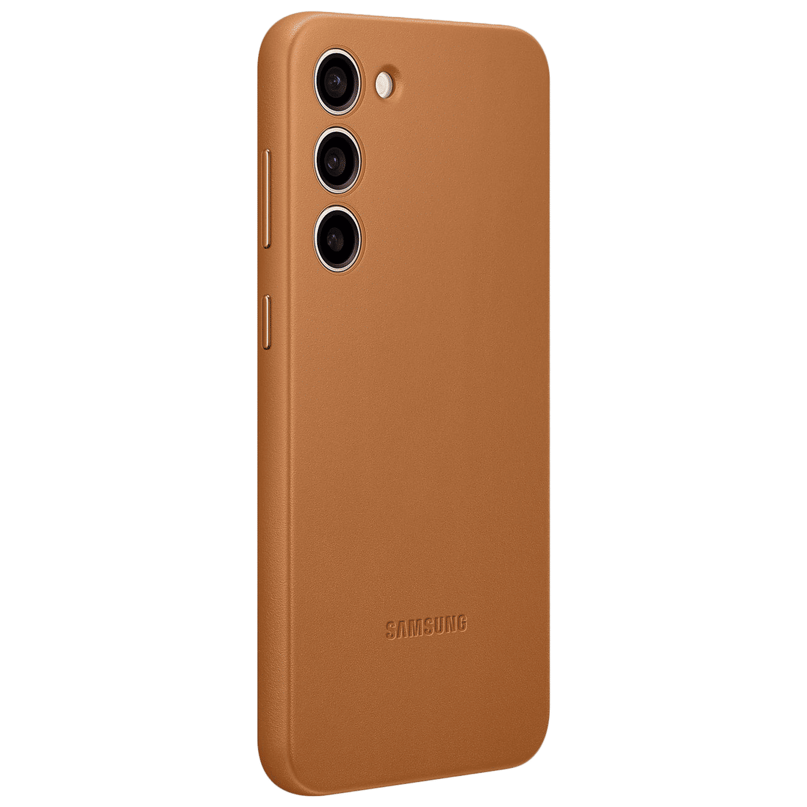 SAMSUNG Soft Leather Back Cover for SAMSUNG Galaxy S23+ (Secure Fit, Camel)_3