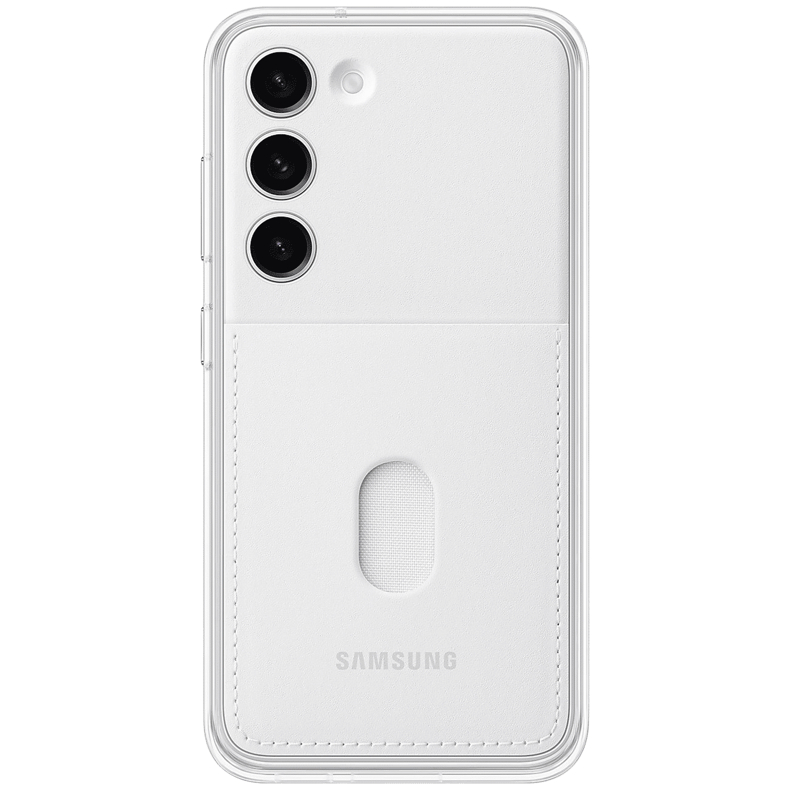 SAMSUNG Frame Back Cover for SAMSUNG Galaxy S23 (Two Looks In One, White)_7