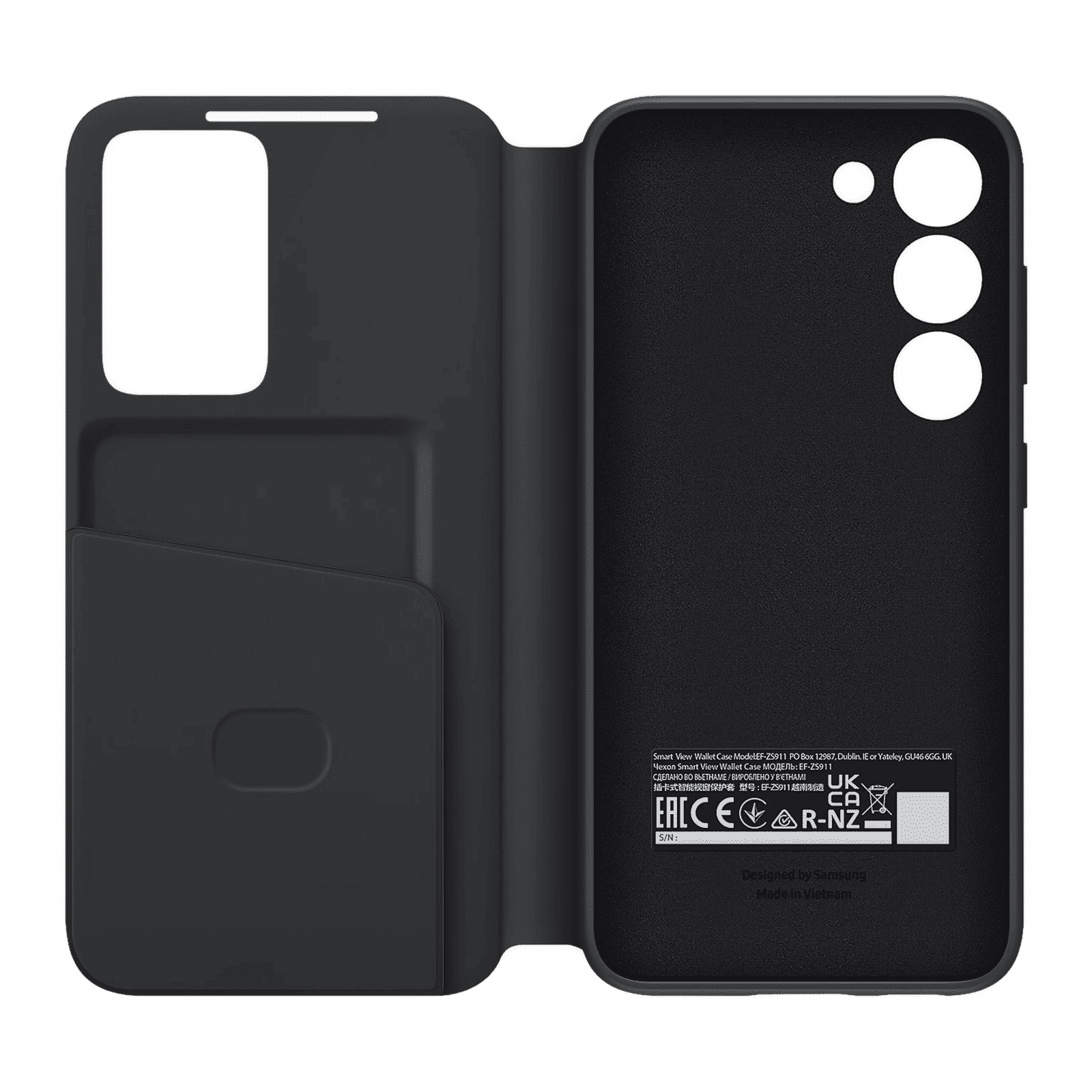 SAMSUNG Smart View Flip Case for SAMSUNG Galaxy S23 (Smart View, Black)_3