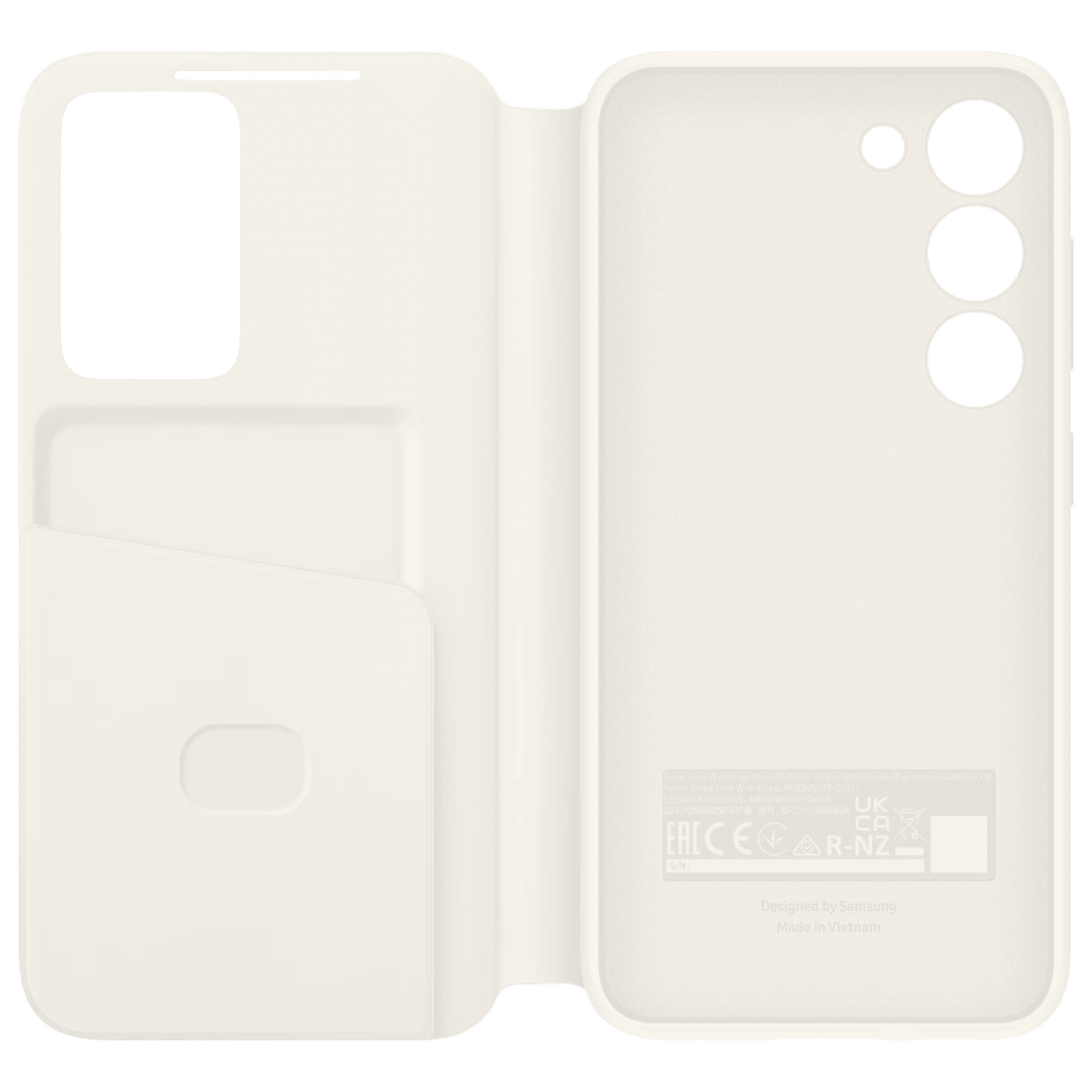 SAMSUNG Smart View Flip Case for SAMSUNG Galaxy S23 (Smart View, Cream)_3