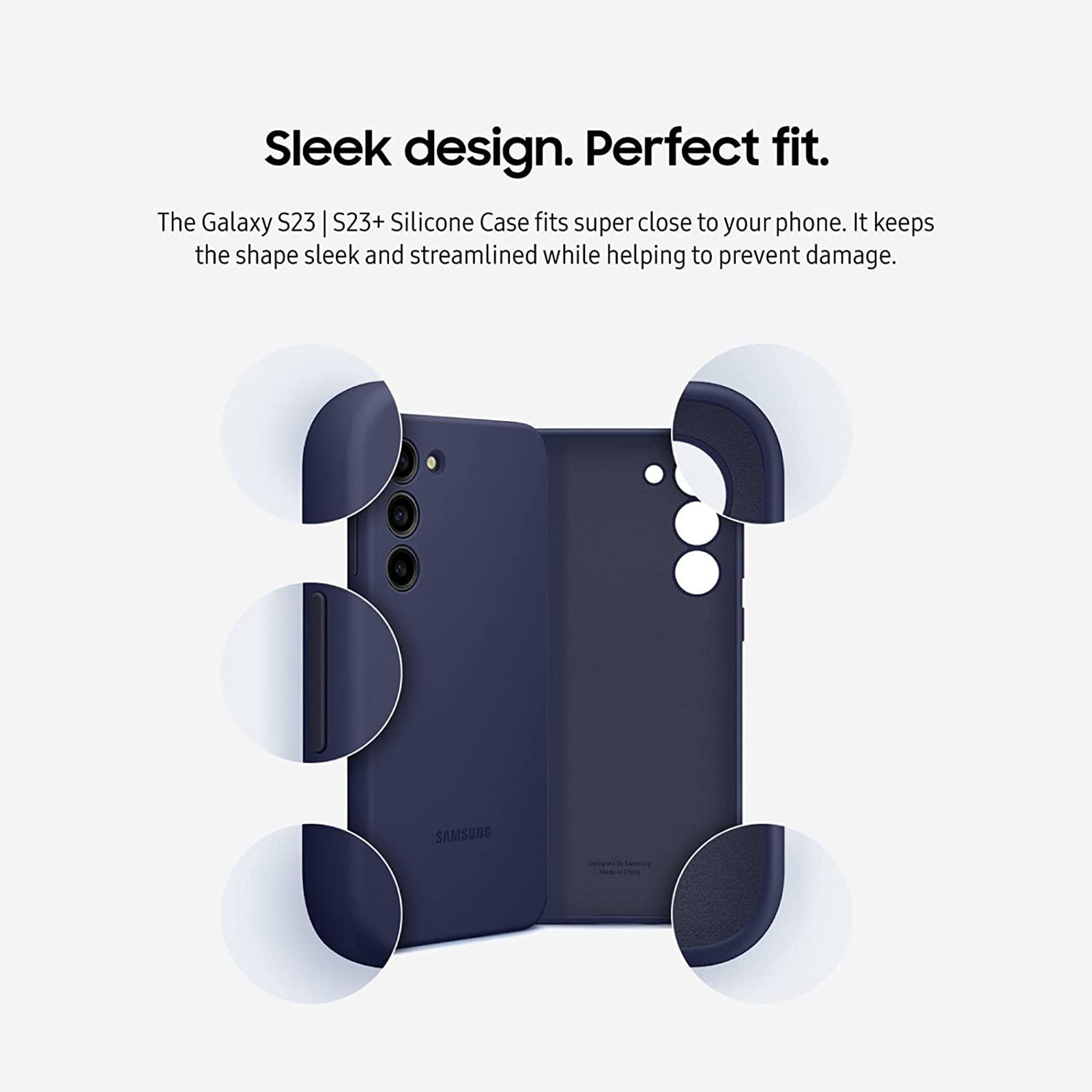 SAMSUNG Soft Silicone Back Cover for SAMSUNG Galaxy S23+ (Scratch Resistant, Navy)_5