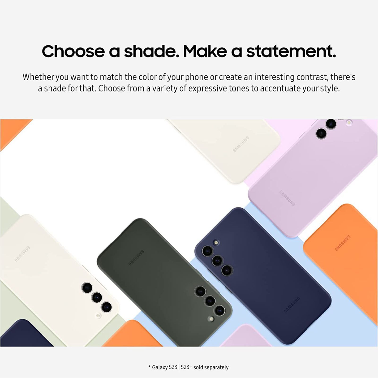 SAMSUNG Soft Silicone Back Cover for SAMSUNG Galaxy S23+ (Scratch Resistant, Navy)_8