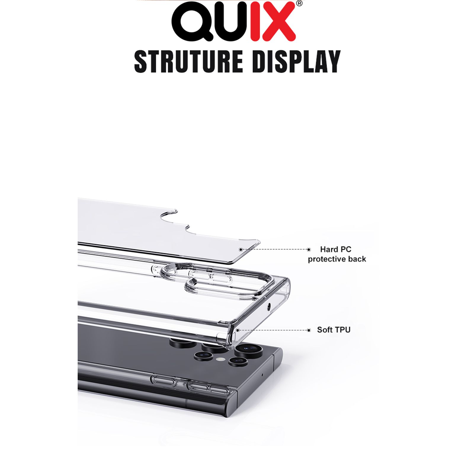 Quix TPU Back Cover for SAMSUNG Galaxy S23 Ultra (Slim-Fit, Transparent)_7