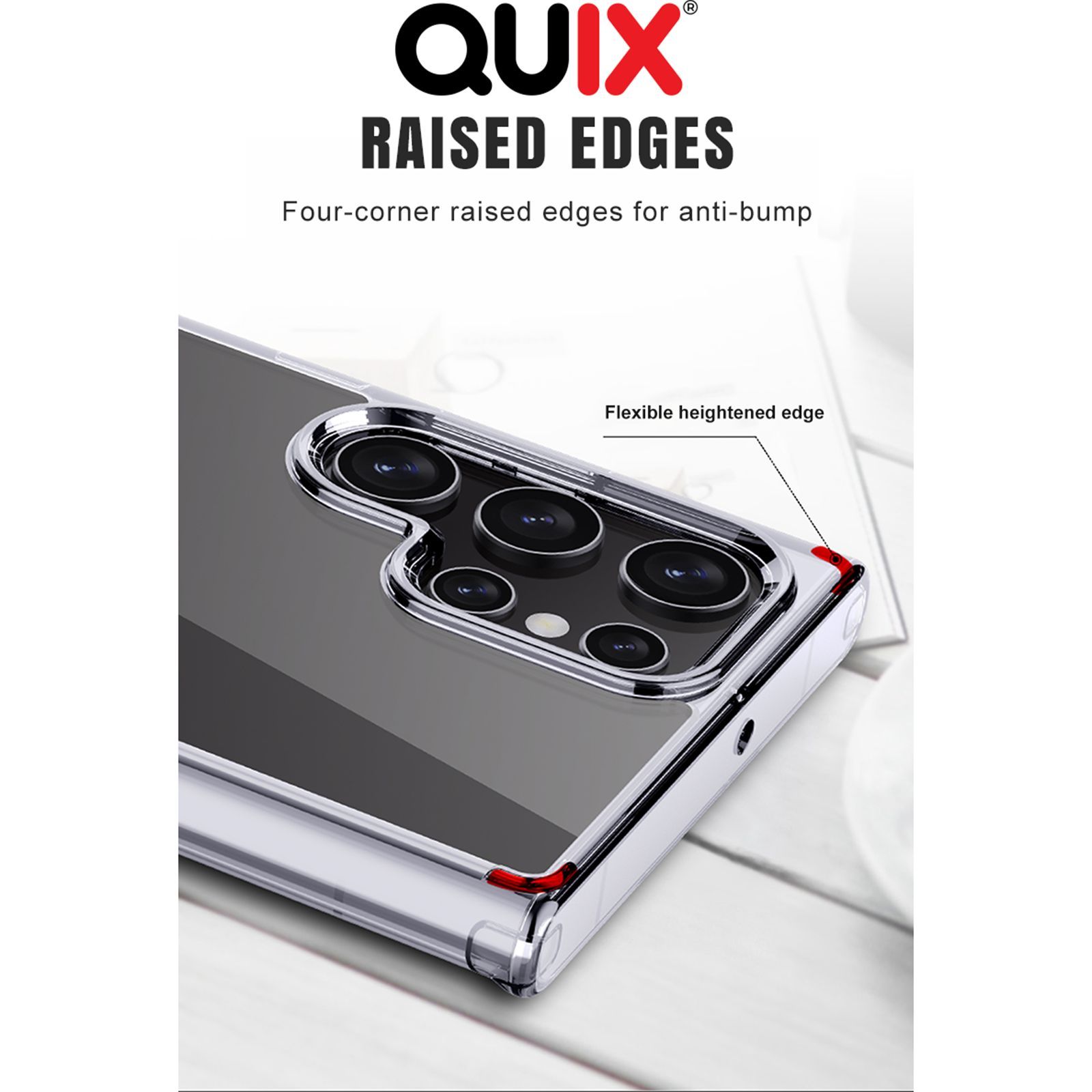 Quix TPU Back Cover for SAMSUNG Galaxy S23 Ultra (Slim-Fit, Transparent)_10