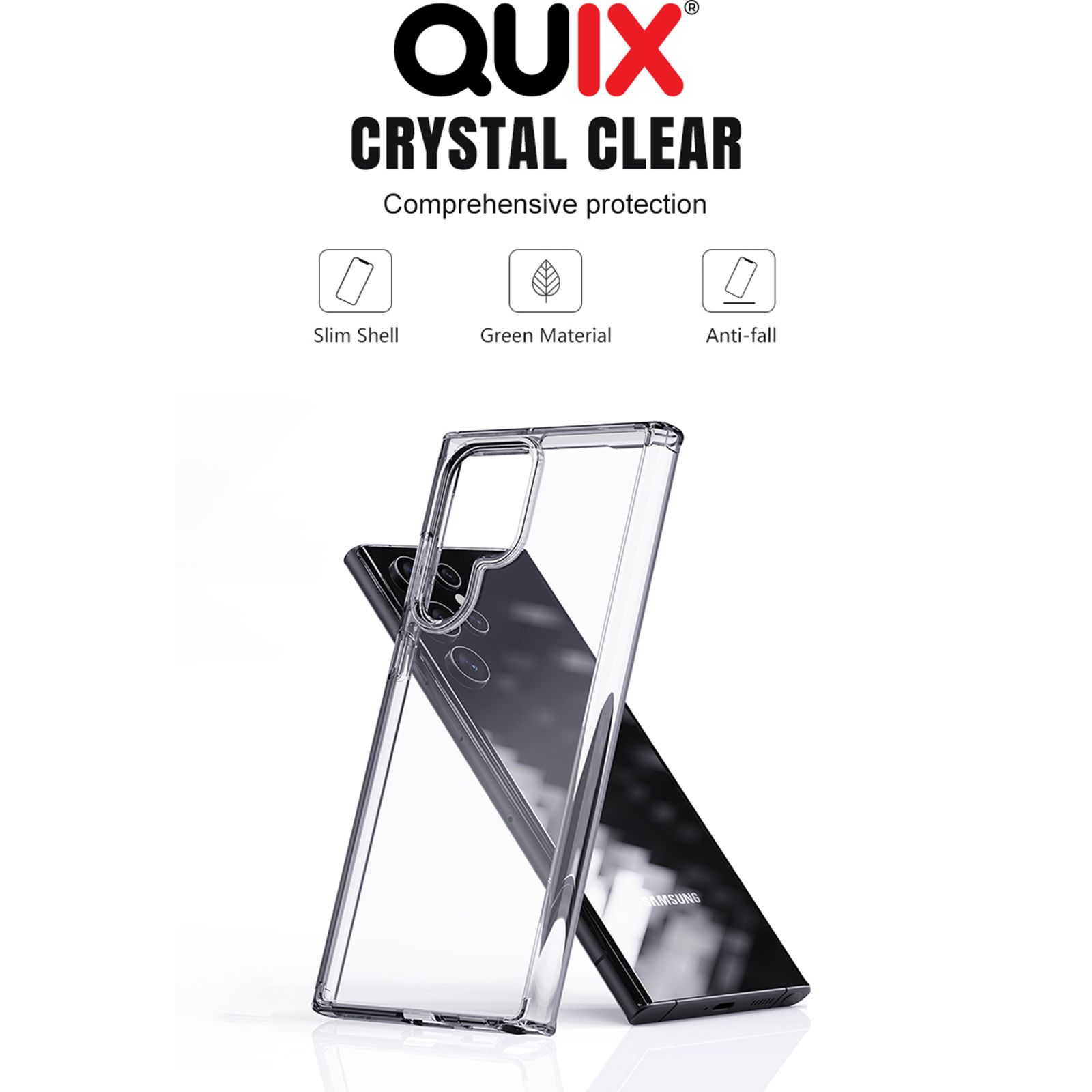 Quix TPU Back Cover for SAMSUNG Galaxy S23 Ultra (Slim-Fit, Transparent)_14