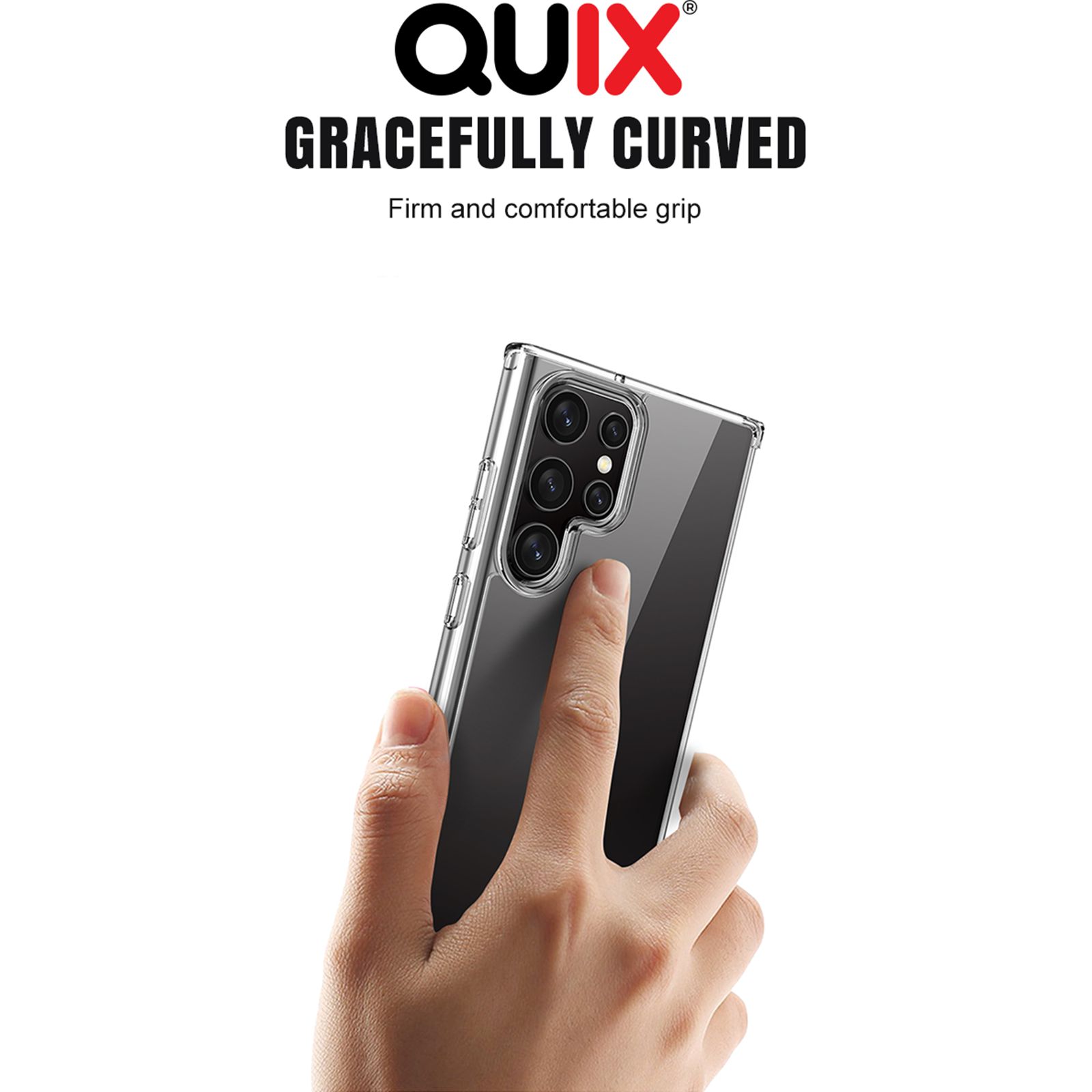 Quix TPU Back Cover for SAMSUNG Galaxy S23 Ultra (Slim-Fit, Transparent)_15