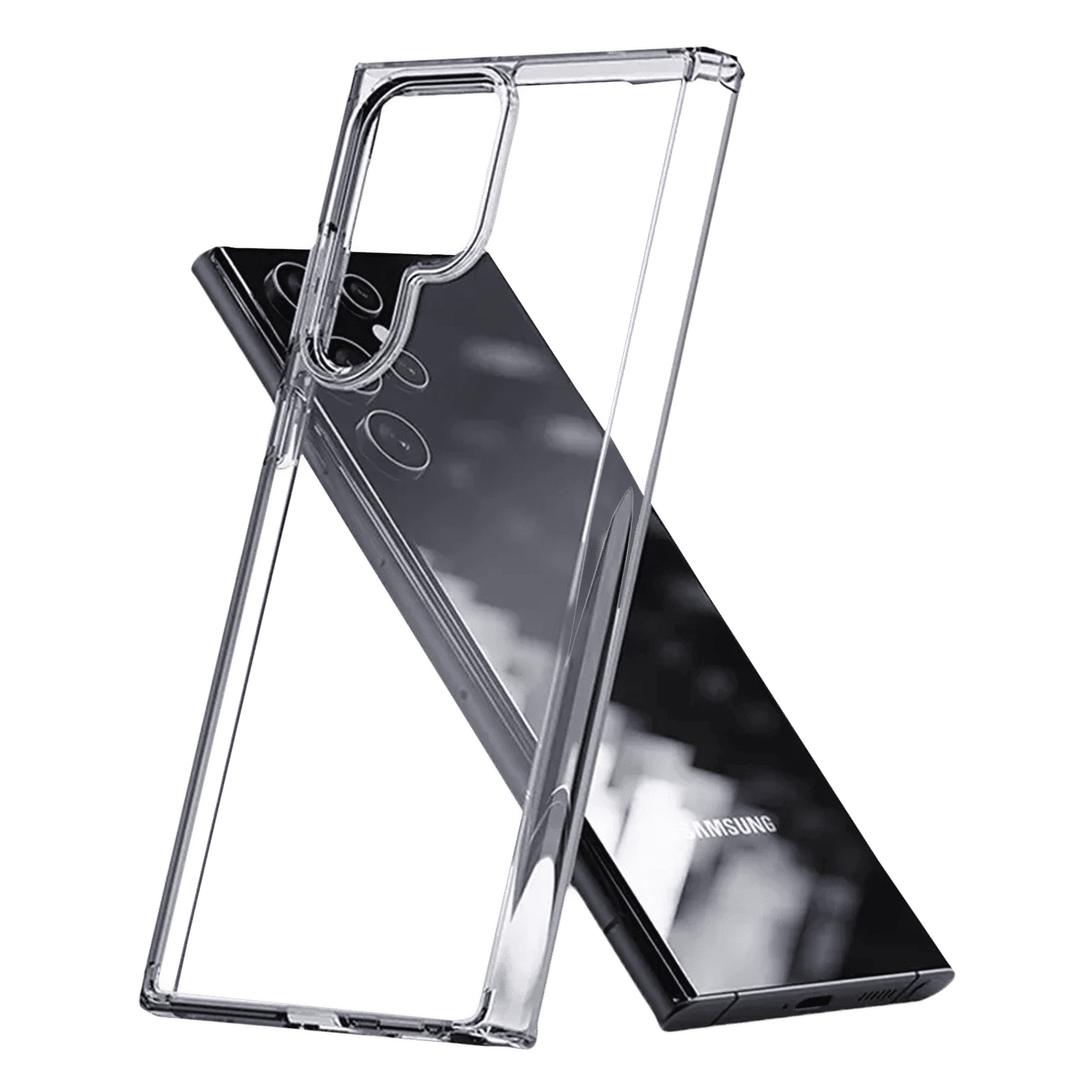 Quix TPU Back Cover for SAMSUNG Galaxy S23 Ultra (Slim-Fit, Transparent)_3