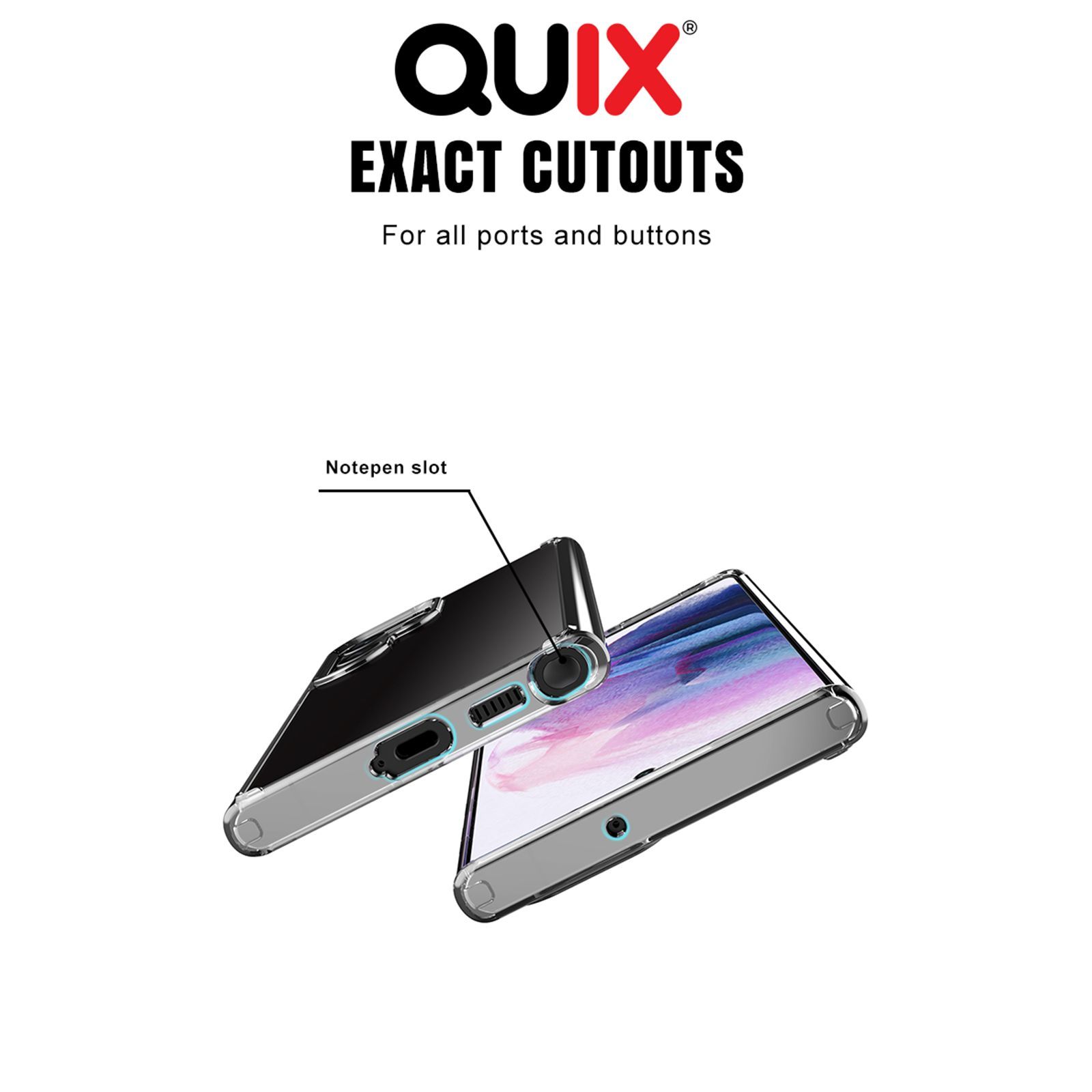 Quix TPU Back Cover for SAMSUNG Galaxy S23 Ultra (Slim-Fit, Transparent)_6