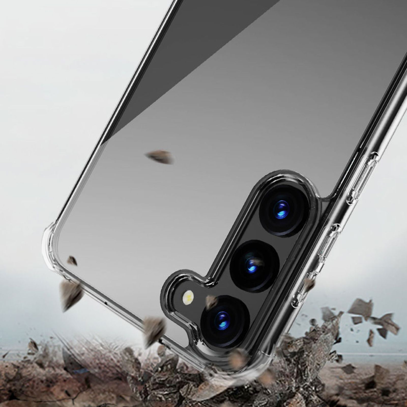 HYPHEN TPU Back Case & Tempered Glass for Samsung Galaxy S23 Ultra (Slip Resistant, Transparent)_7