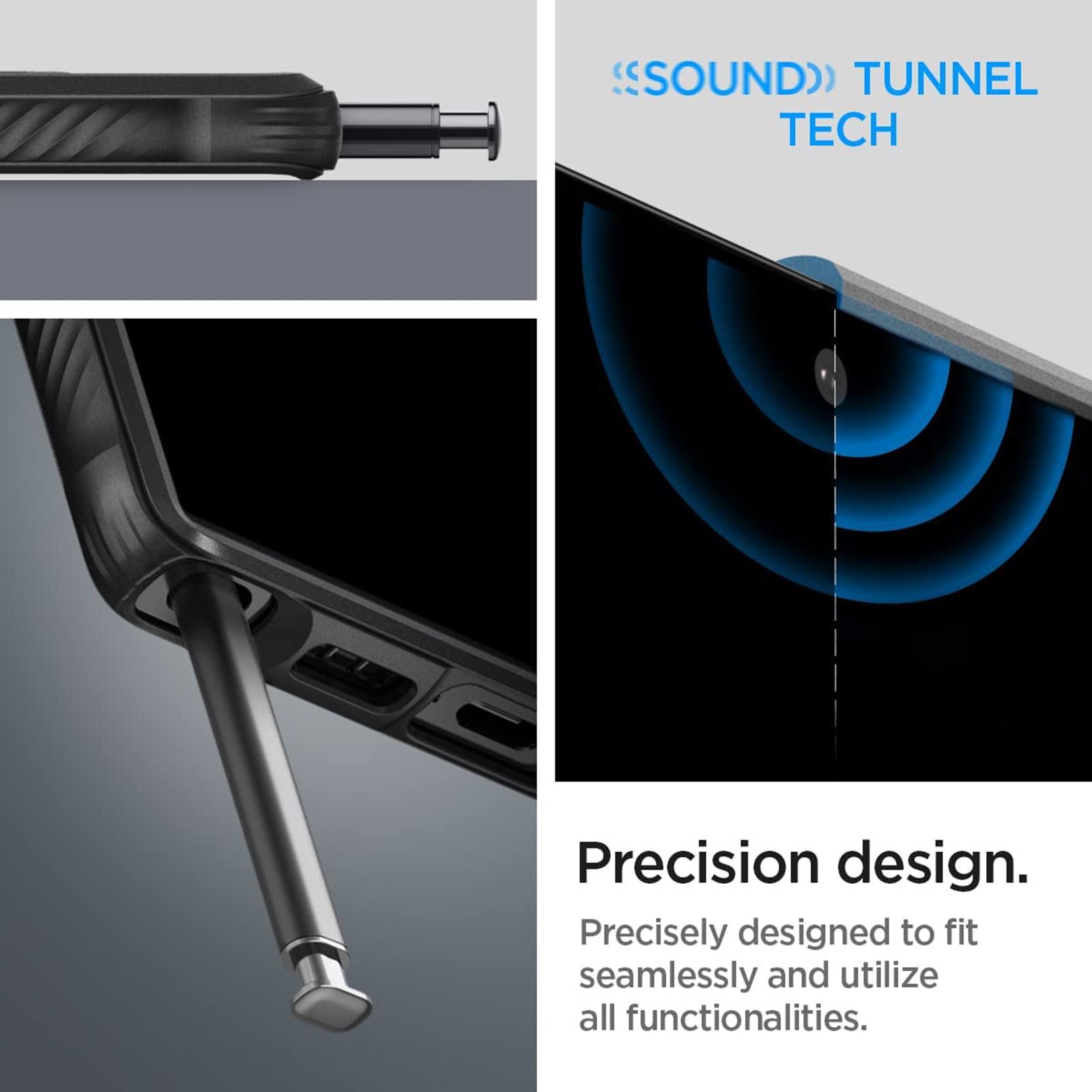 spigen Rugged Armor TPU Back Cover for Samsung Galaxy S23 Ultra (Shock Absorbent, Matte Black)_7