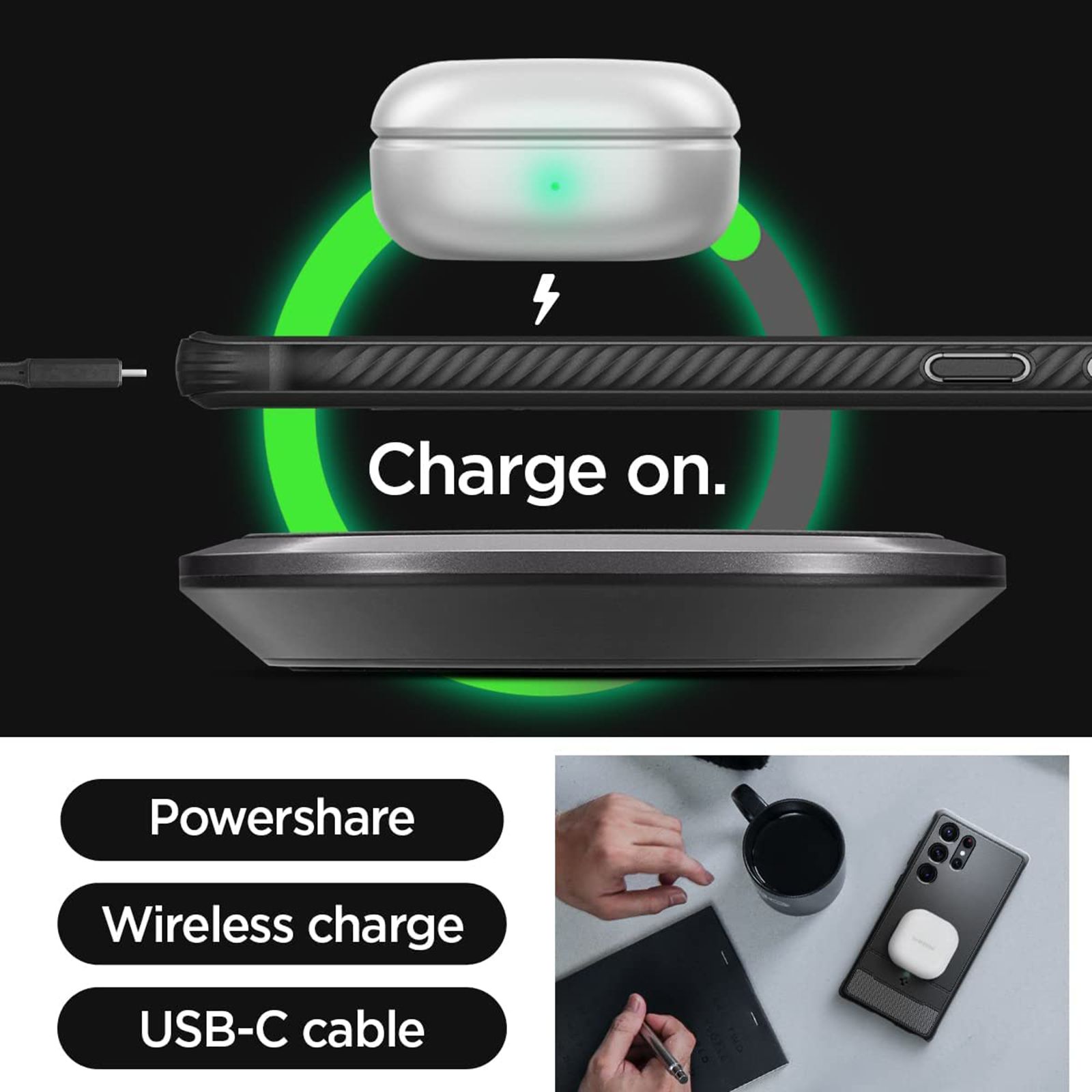 spigen Rugged Armor TPU Back Cover for Samsung Galaxy S23 Ultra (Shock Absorbent, Matte Black)_8