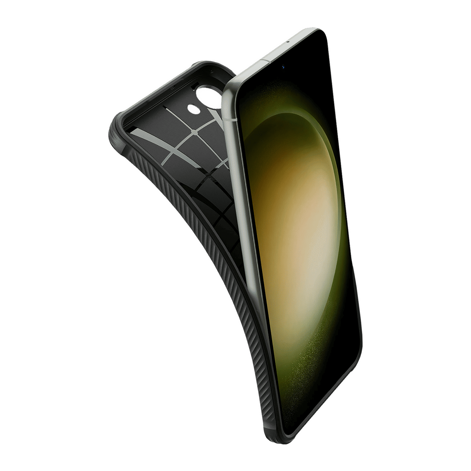 spigen Rugged Armor TPU Back Cover for Samsung Galaxy S23 Plus (Shock Absorbent, Matte Black)_16