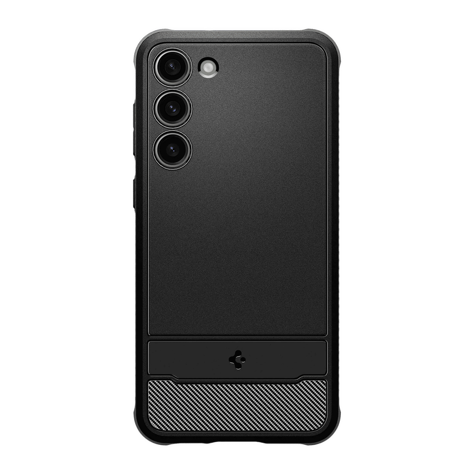 spigen Rugged Armor TPU Back Cover for Samsung Galaxy S23 Plus (Shock Absorbent, Matte Black)_3