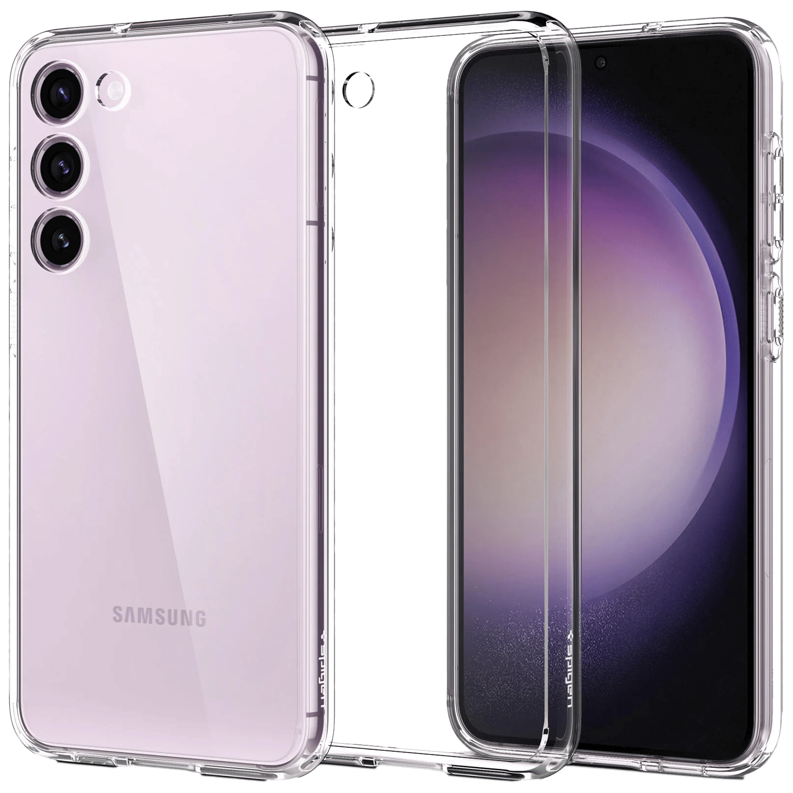 spigen Ultra Hybrid PC & TPU Back Cover for SAMSUNG Galaxy S23+ (Wireless Charging Compatible, Crystal Clear)_1