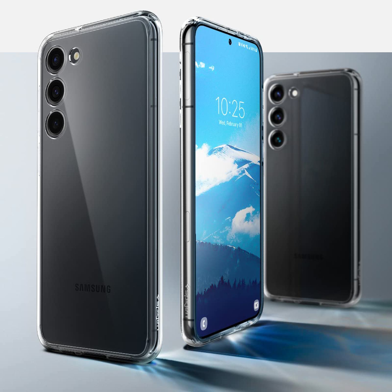 spigen Ultra Hybrid PC & TPU Back Cover for SAMSUNG Galaxy S23+ (Wireless Charging Compatible, Crystal Clear)_13