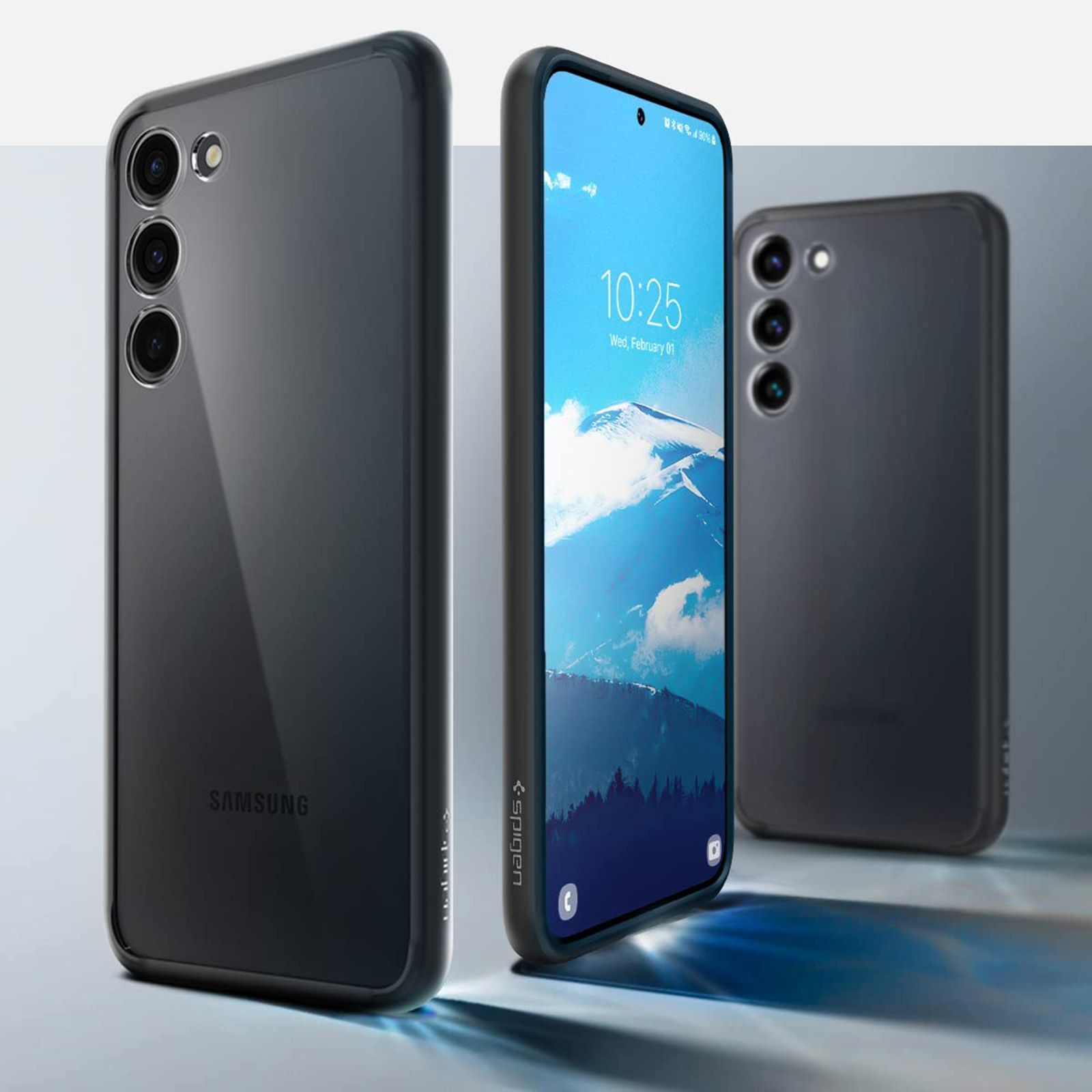 spigen Ultra Hybrid PC & TPU Back Cover for SAMSUNG Galaxy S23+ (Wireless Charging Compatible, Matte Black)_10