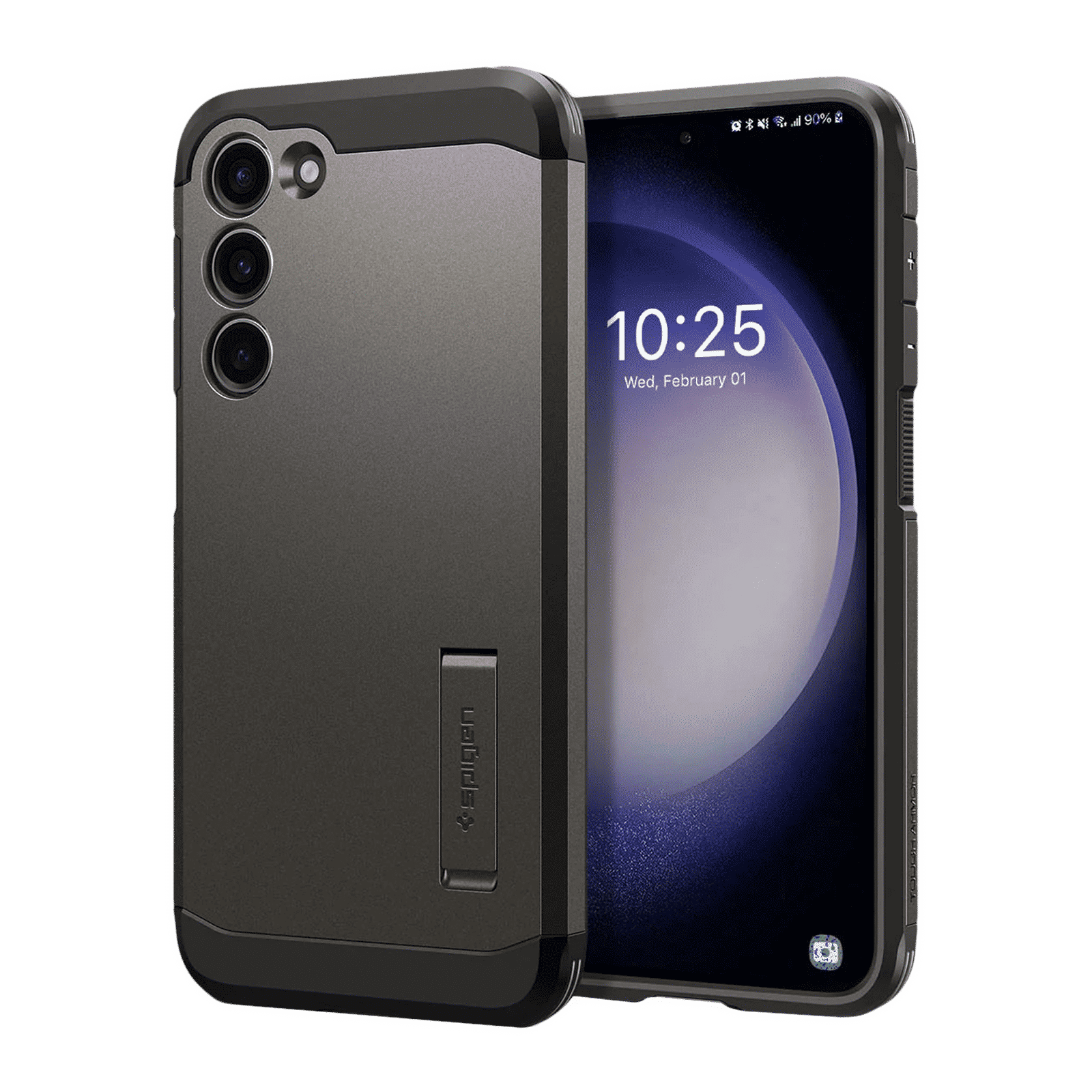 spigen Tough Armor PC & TPU Back Cover for SAMSUNG Galaxy S23+ (Air Cushion Technology, Gunmetal)_1