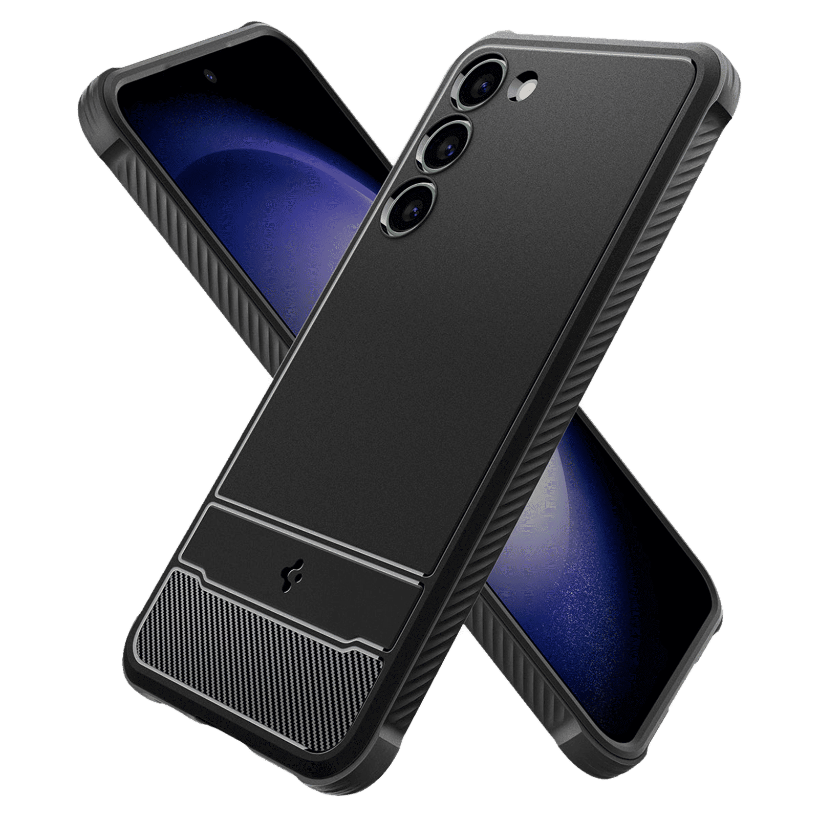 spigen Rugged Armor TPU Back Cover for SAMSUNG Galaxy S23 (Shock Absorbent, Matte Black)_6