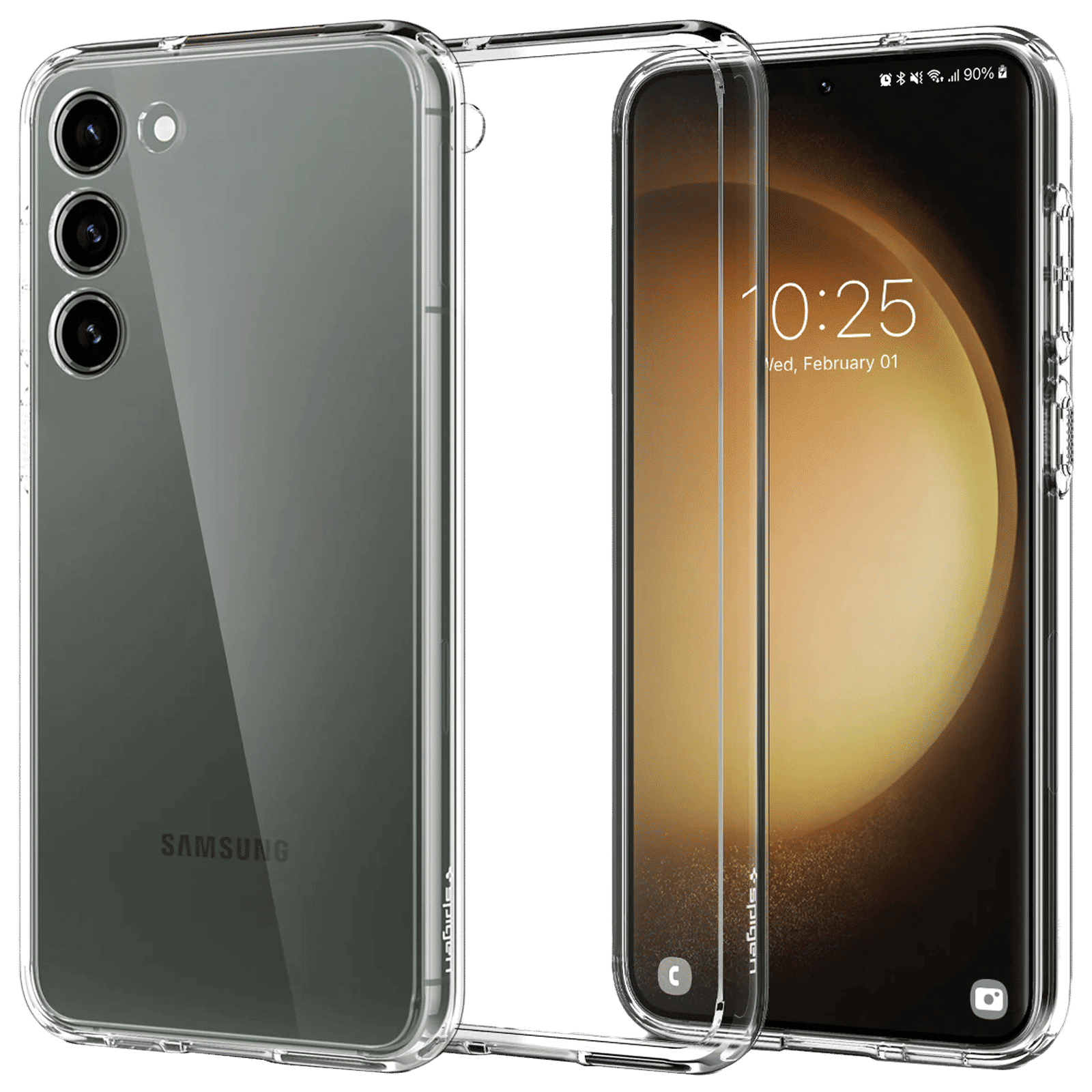 spigen Ultra Hybrid PC & TPU Back Cover for SAMSUNG Galaxy S23 (Air Cushion Technology, Crystal Clear)_1