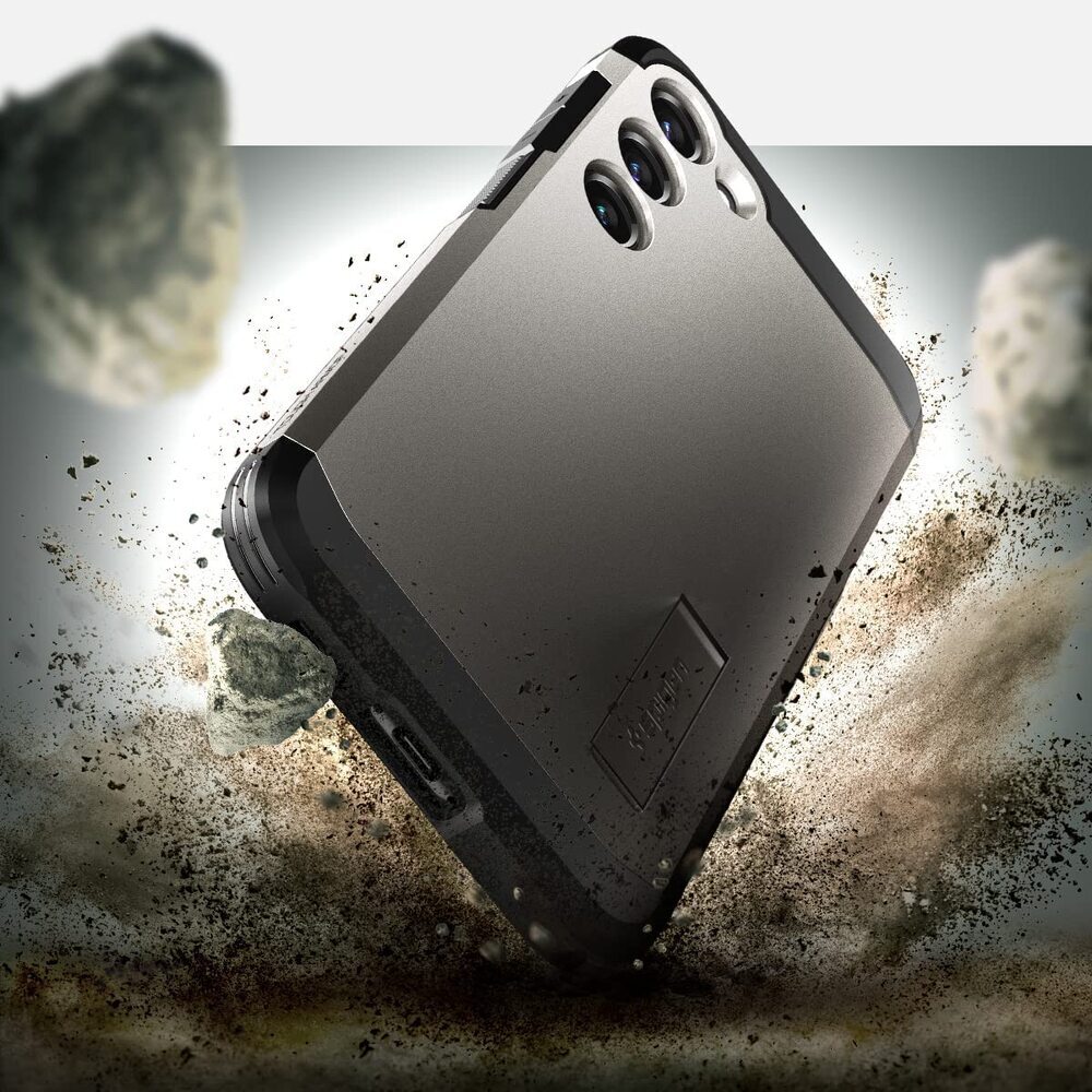 spigen Tough Armor PC & TPU Back Cover for SAMSUNG Galaxy S23 (Wireless Charging Compatible, Gunmetal)_10