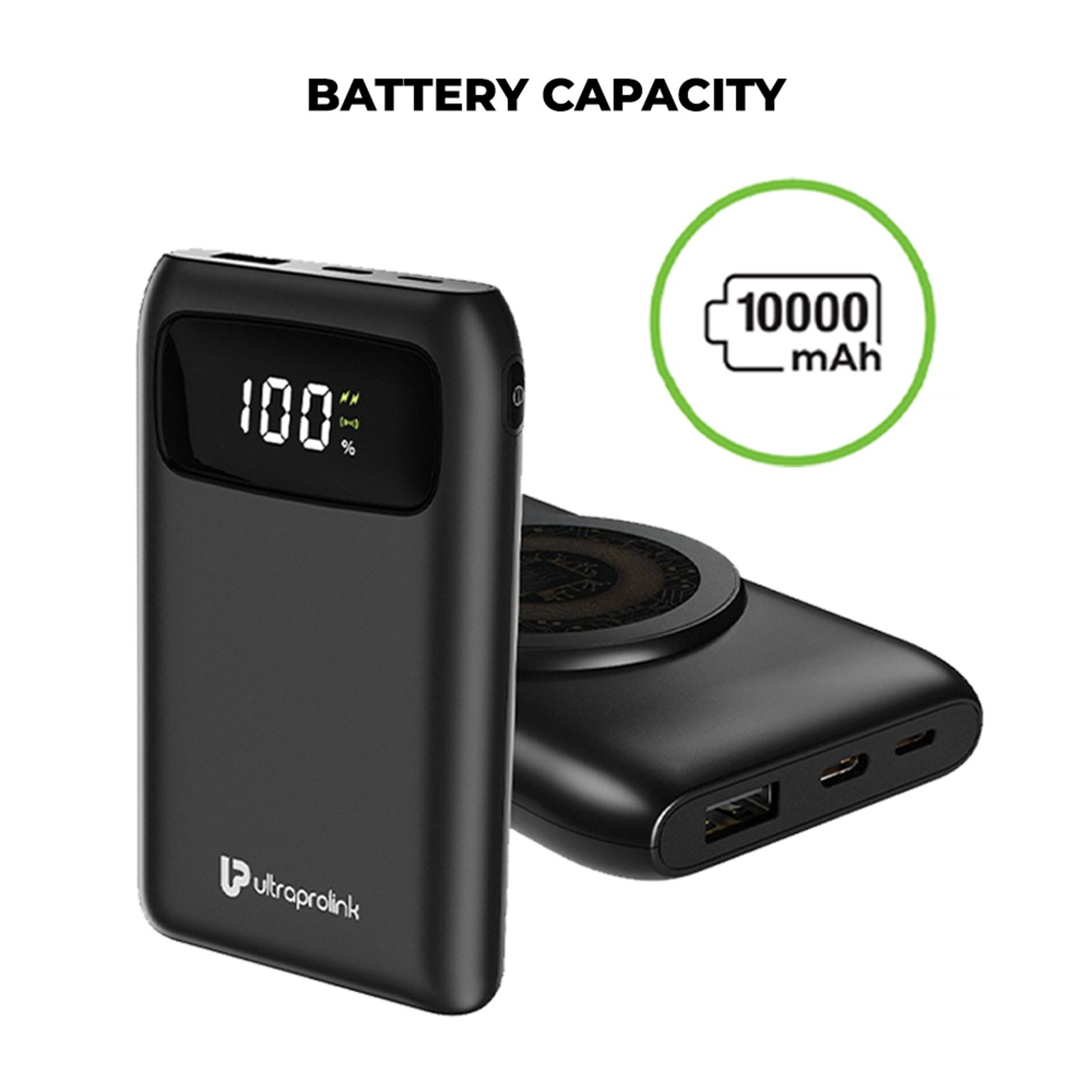ultraprolink Juice-Up 10000 mAh 15W Fast Charging Power Bank (Lightning, 1 Type A & 1 Type C Ports, Magsafe Wireless Charging, Black)_14