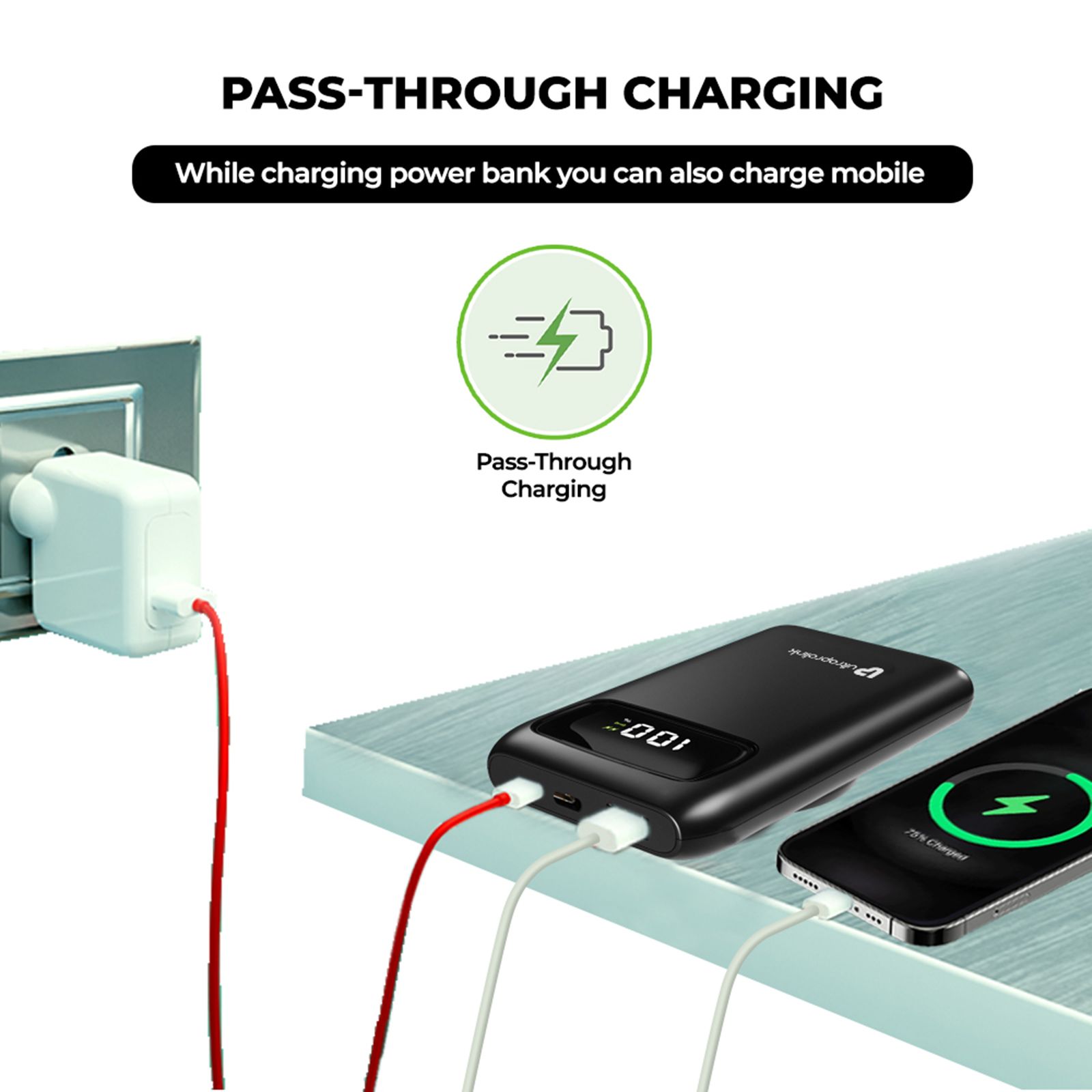 ultraprolink Juice-Up 10000 mAh 15W Fast Charging Power Bank (Lightning, 1 Type A & 1 Type C Ports, Magsafe Wireless Charging, Black)_17